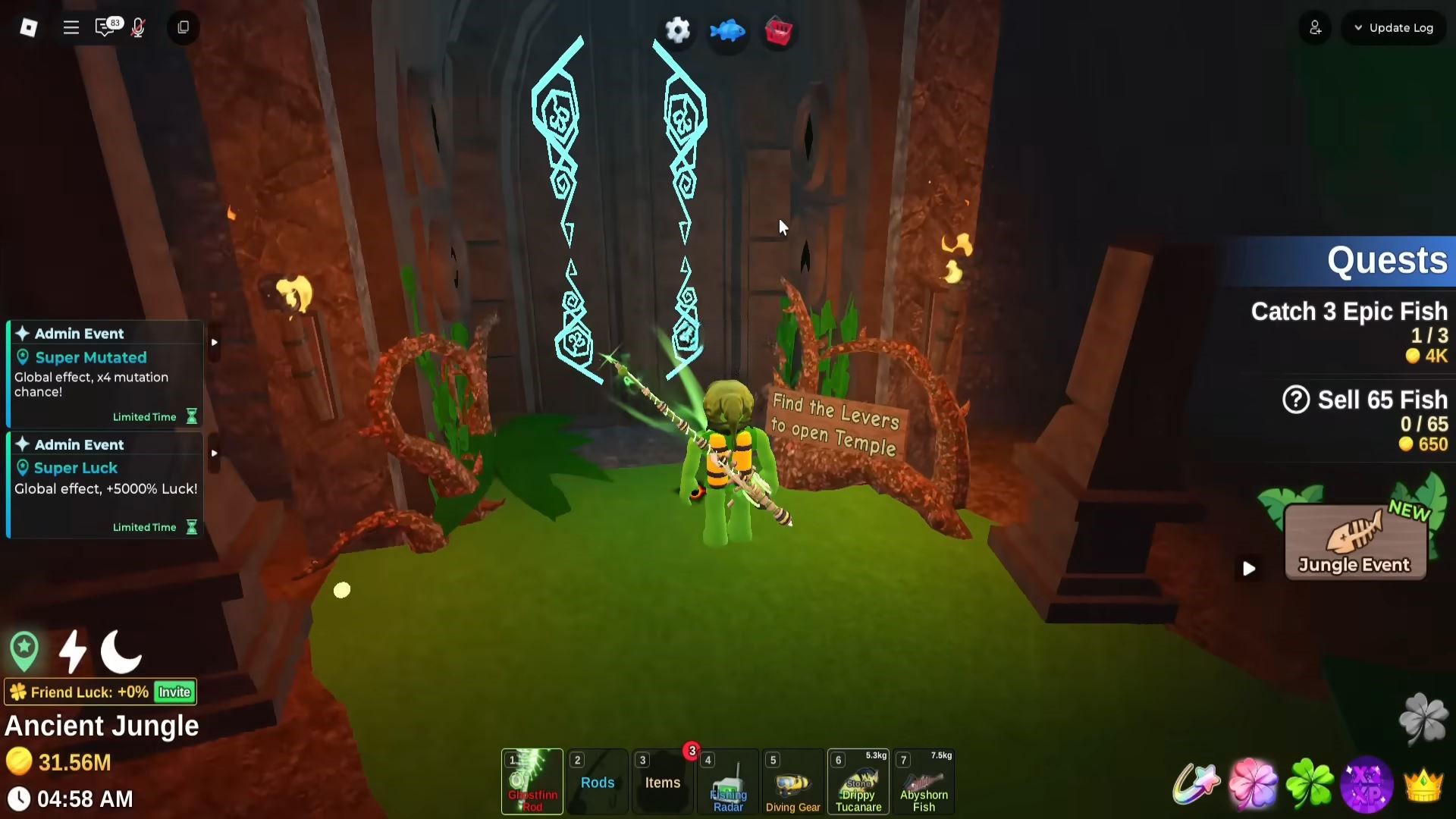 Fish It Temple Levers Guide (Image via Roblox Corporation)