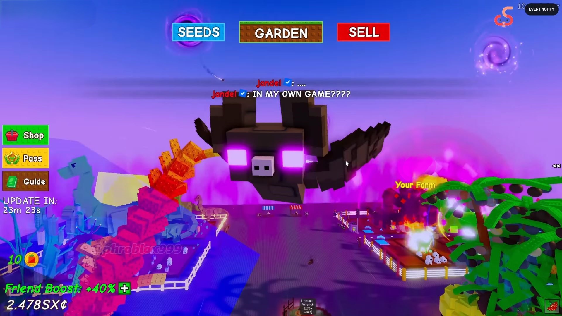 Glass Animals Admin Abuse Event (Image via Roblox Corporation)