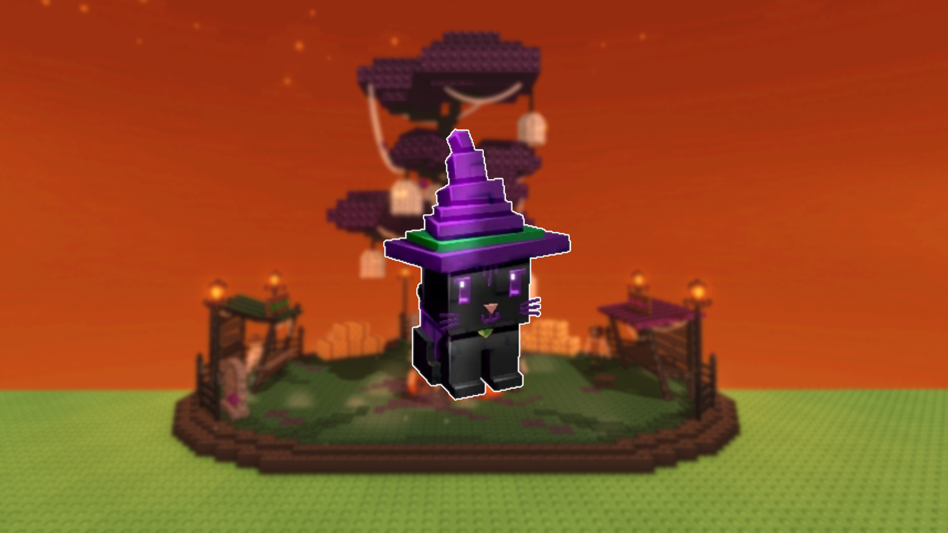 Grow a Garden Black Cat pet (Image via Roblox Corporation)