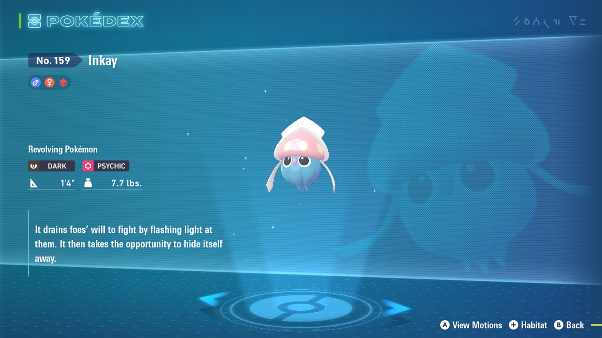 Getting Inkay and Malamar in Pokemon Legends Z-A
