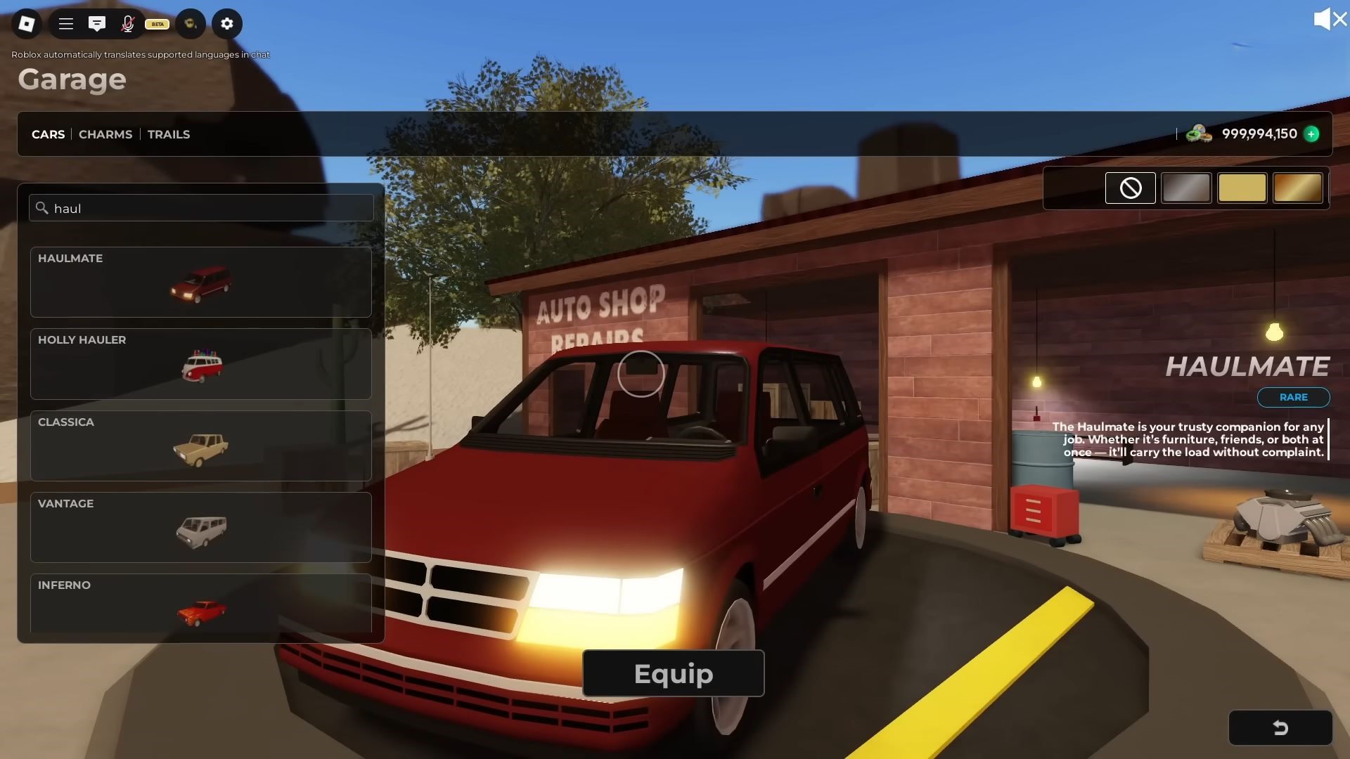 Haulmate In A Dusty Trip (Image via Roblox Corporation)