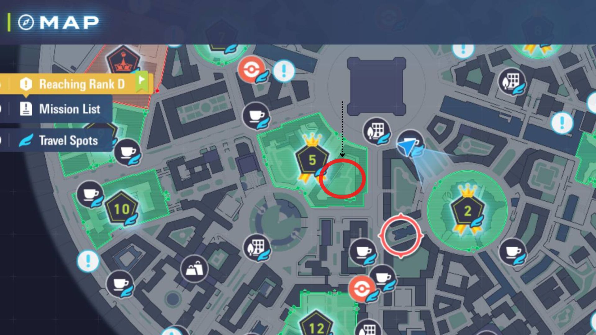 Pidgeotto location (Image via Deltias Gaming/TPC)
