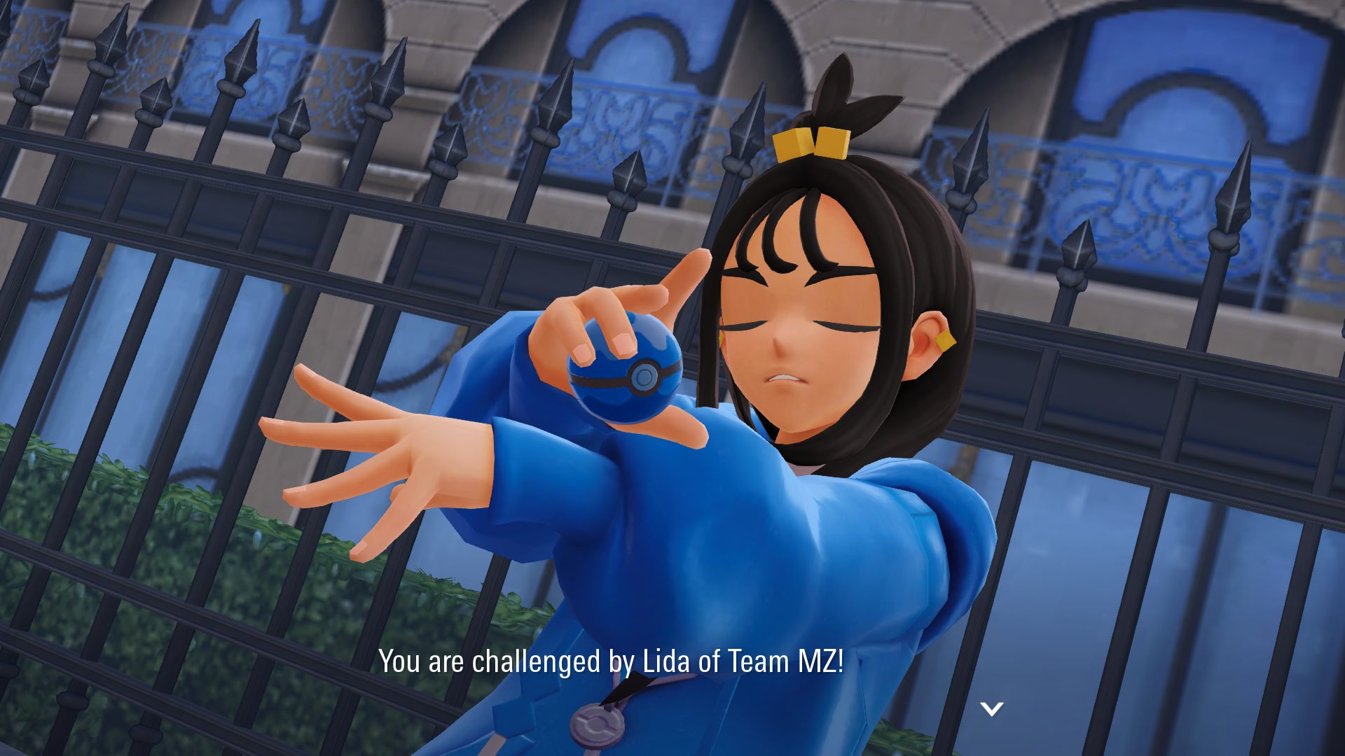 Lida challenges you to a battle! (Image via The Pokemon Company)