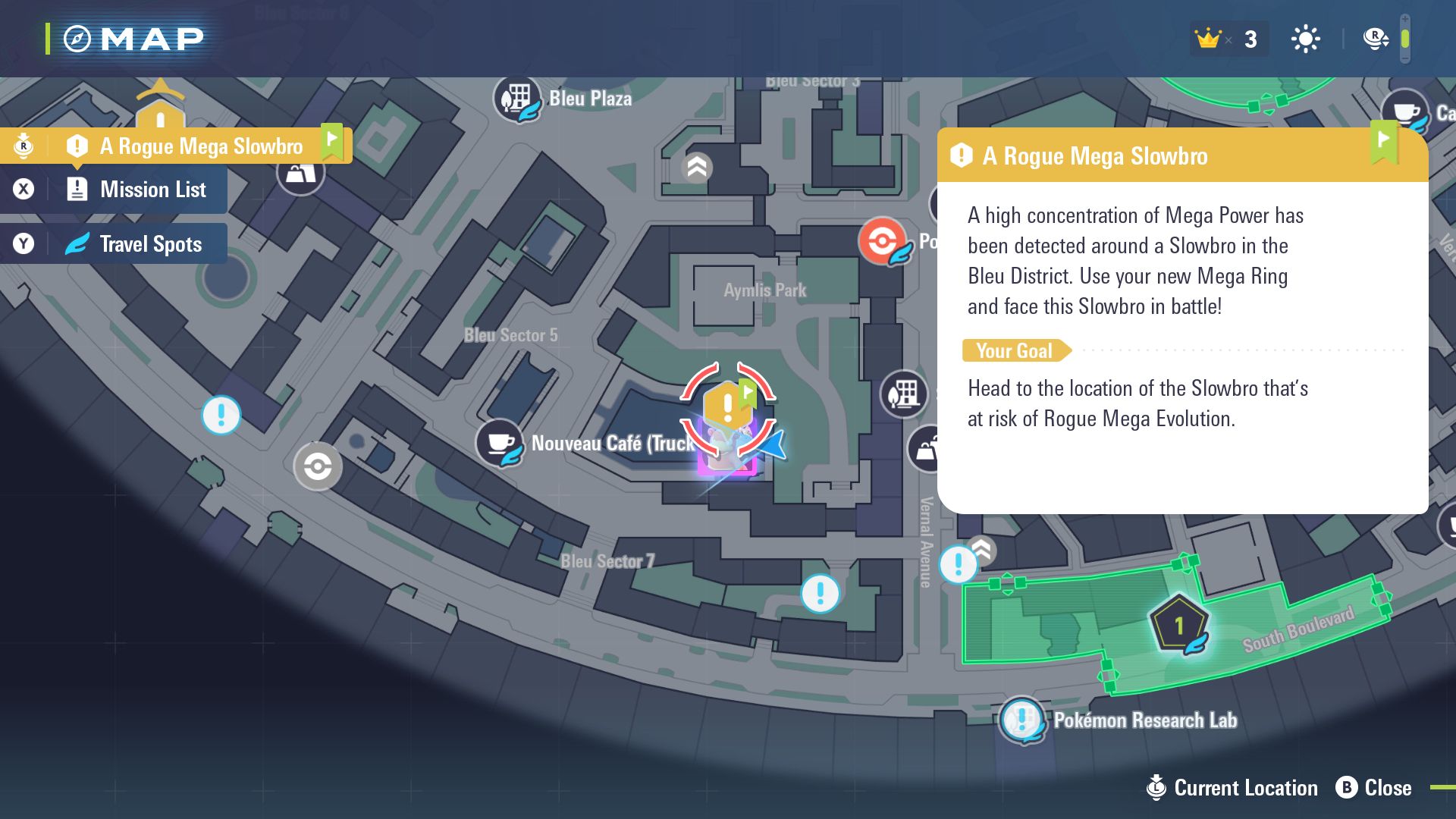 Location of the Rogue Mega Slowbro (Image via The Pokemon Company)