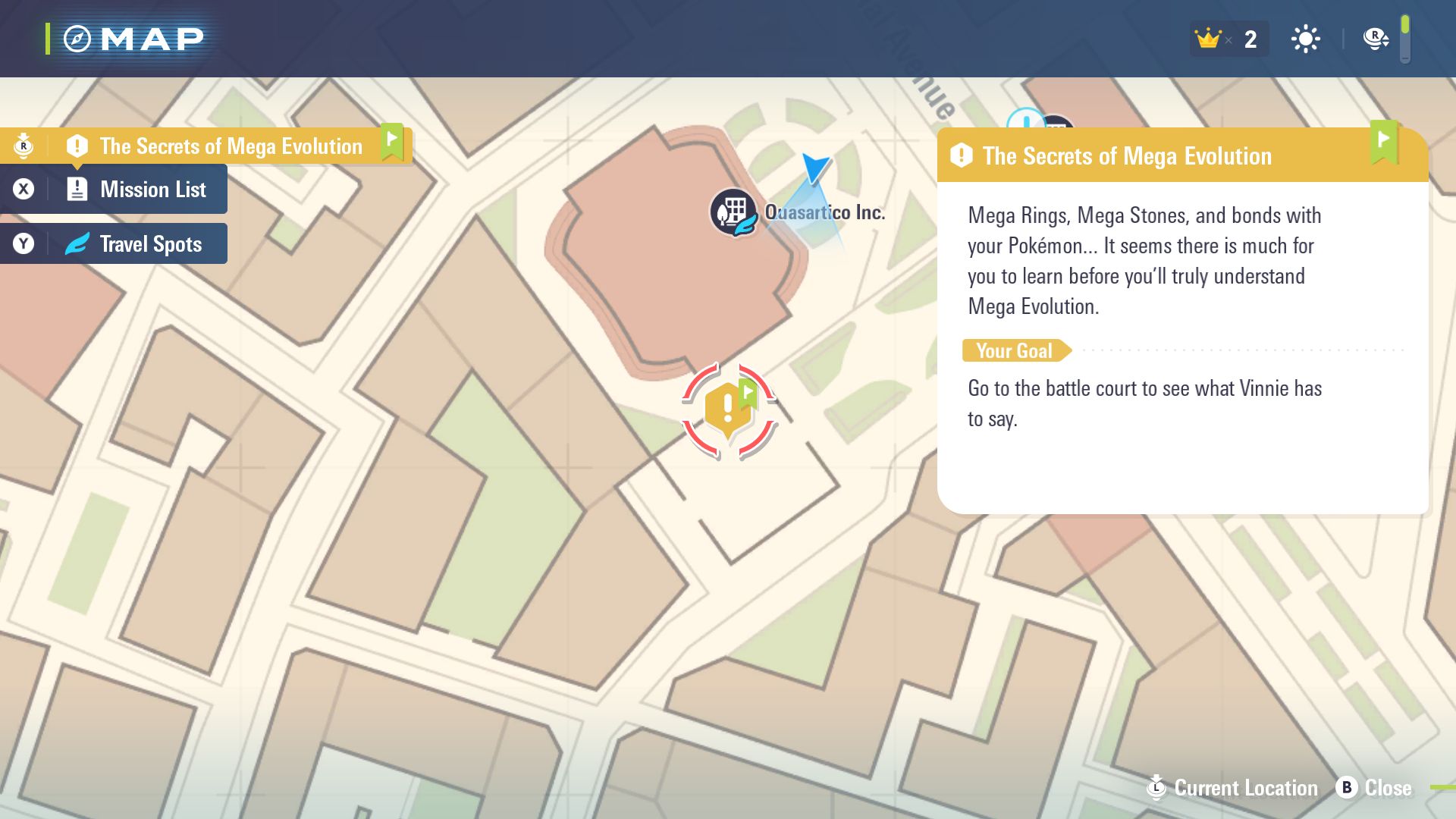 Location of the battle court (Image via The Pokemon Company)