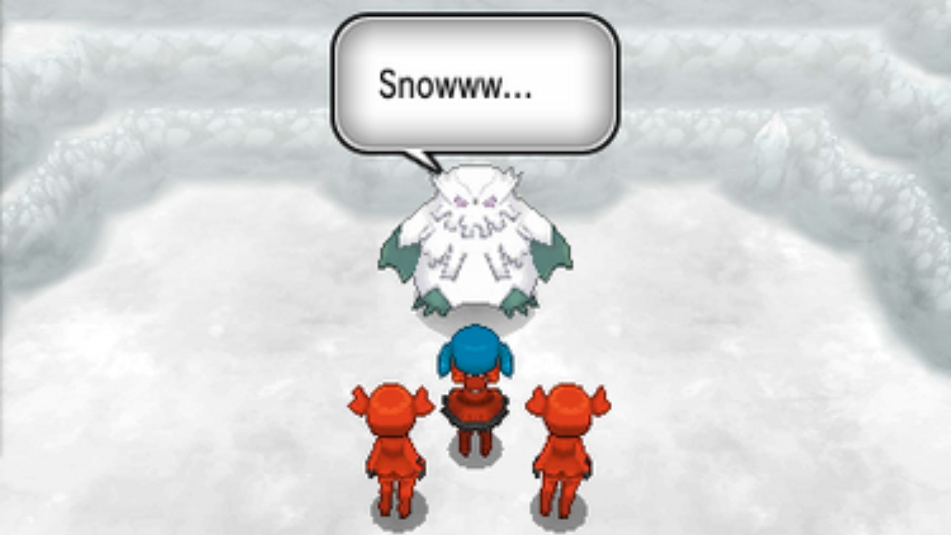 Mable harassing an Abomasnow in Pokemon X and Y (Image via TPC)