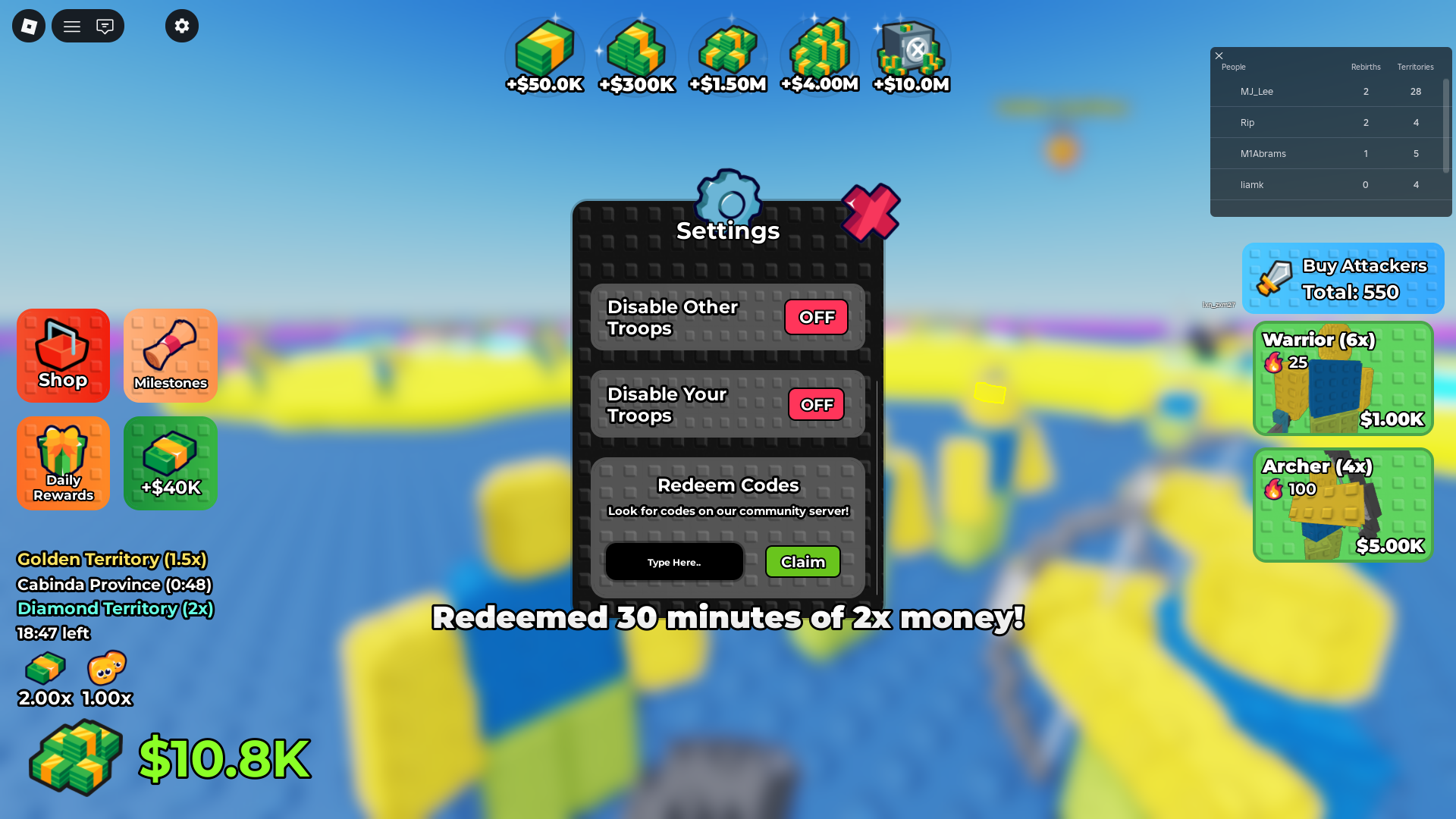 An image from Noobs War in Roblox