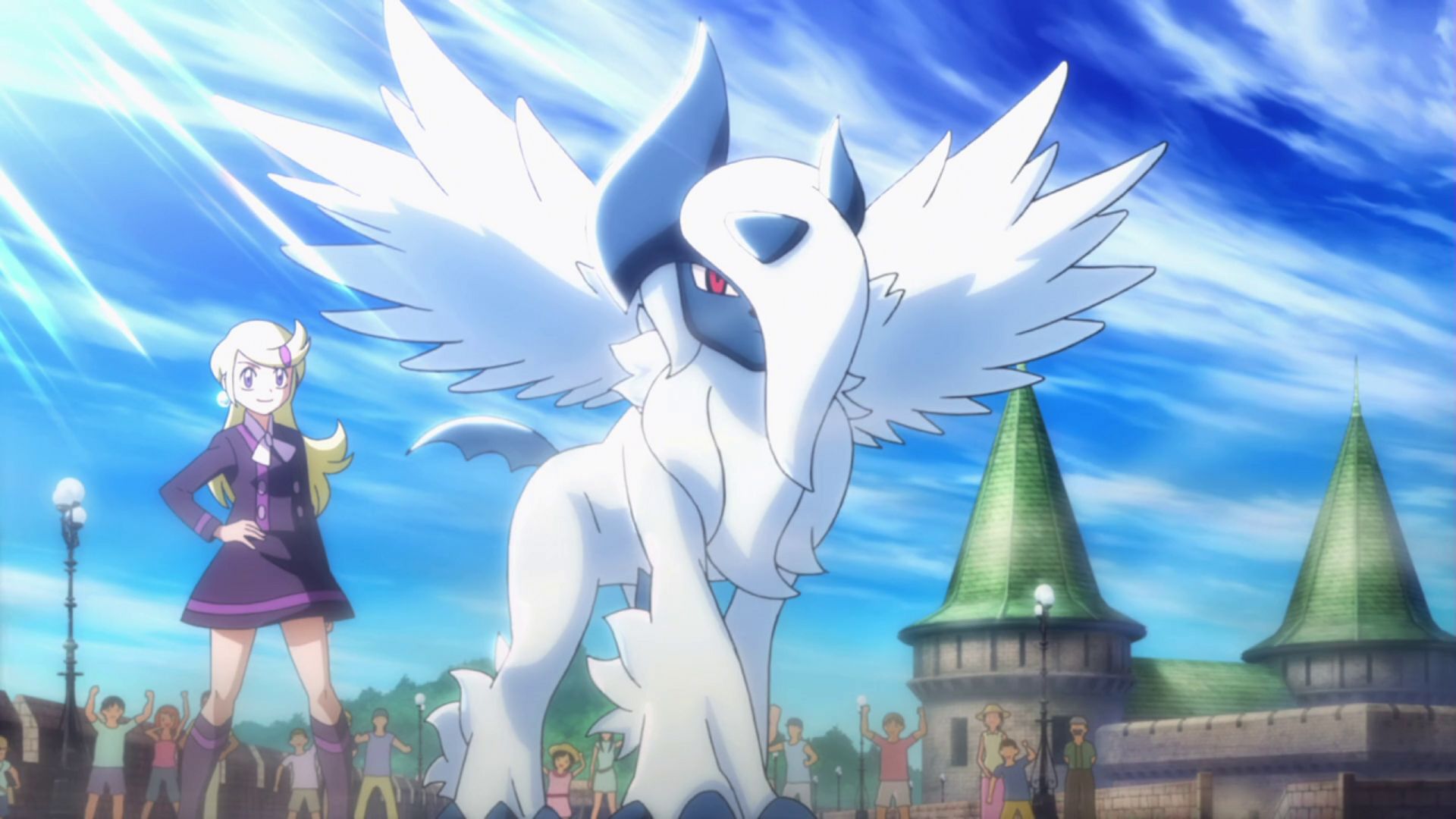 Mega Absol in the anime (Image via The Pokemon Company)