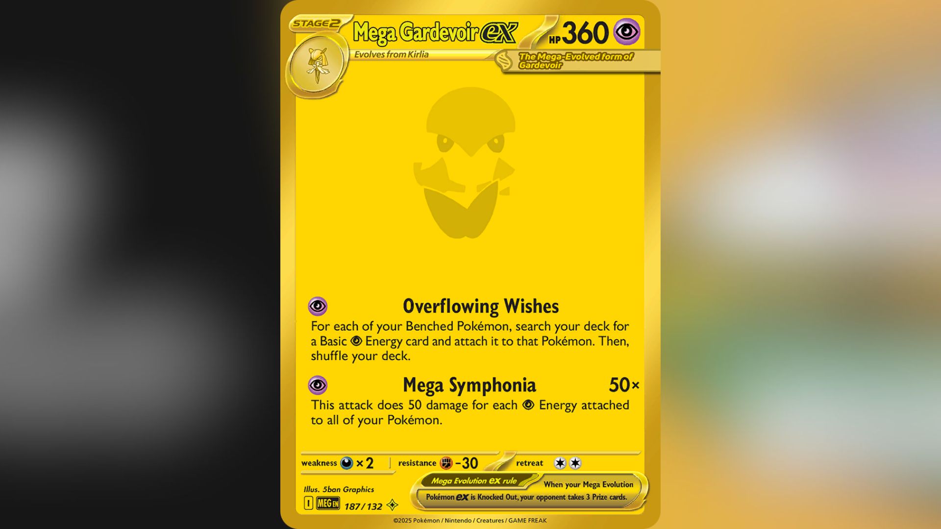 Mega Gardevoir ex Mega Hyper Rare (Image via TPC)