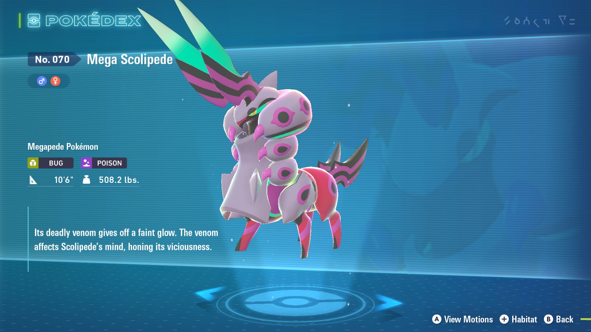 Mega Scolipede in Legends Z-A (Image via The Pokemon Company)