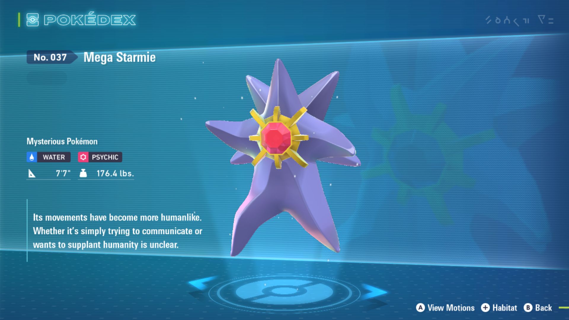 Mega Starmie (Image via The Pokemon Company)