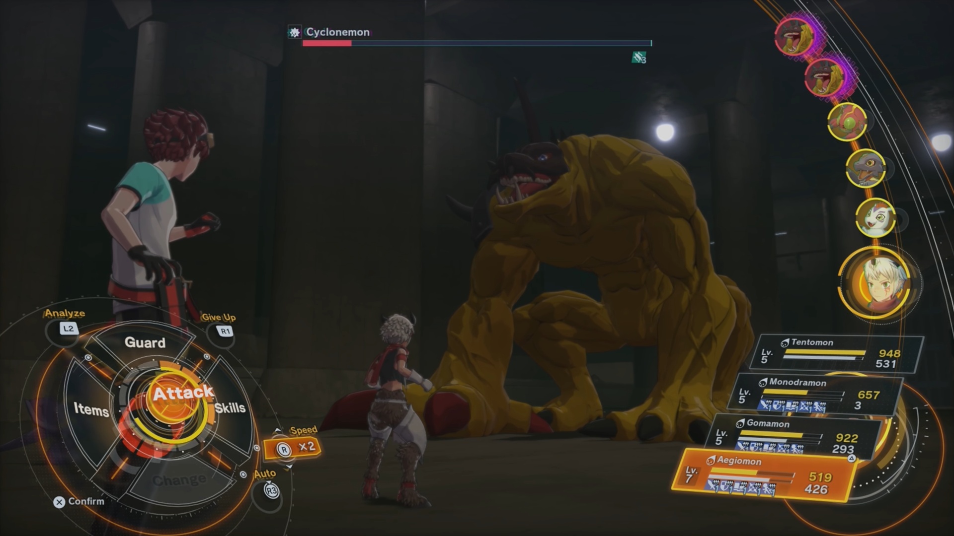 Take advantage of Aegiomon (Image via Bandai Namco Entertainment)