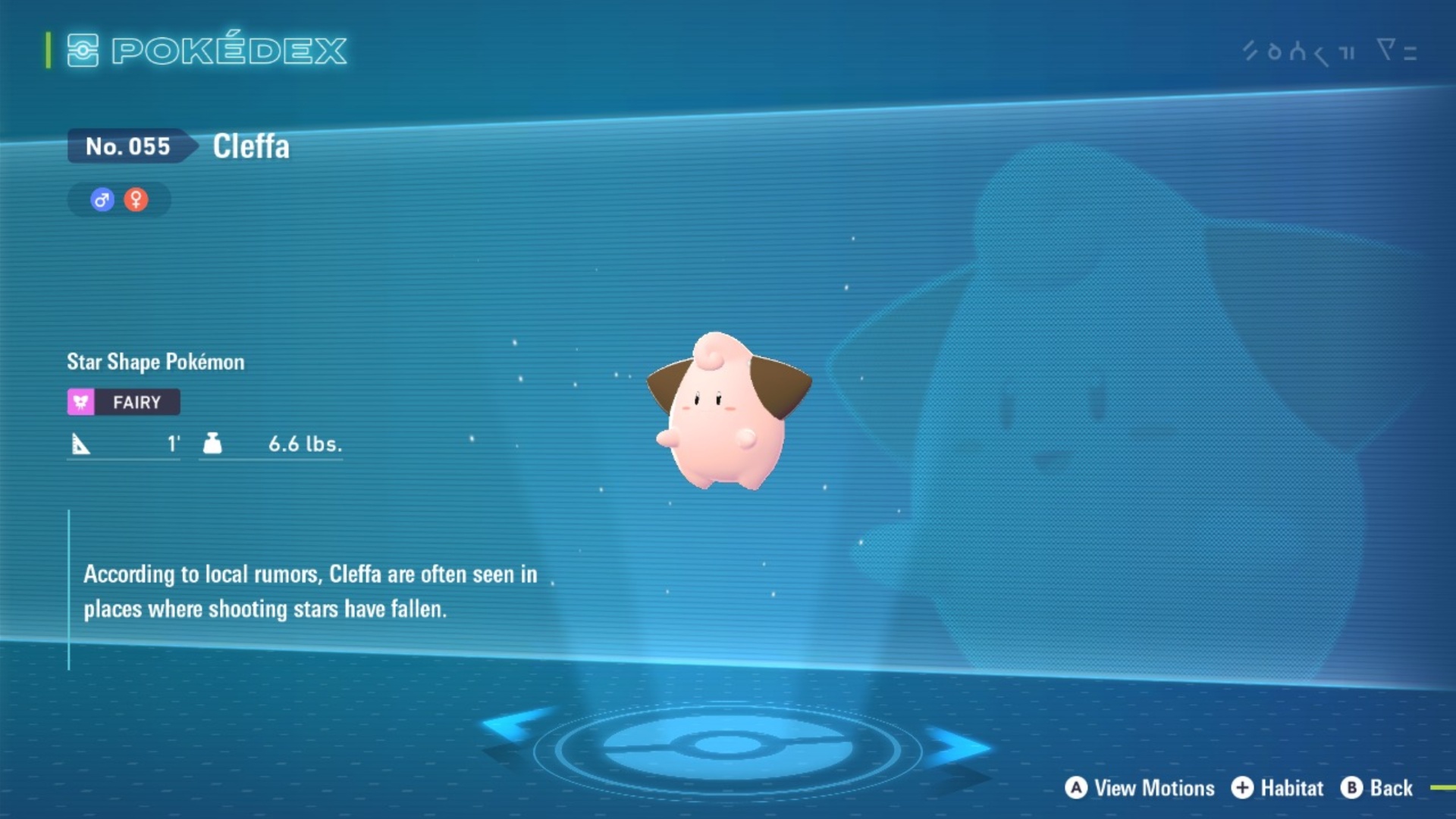 Cleffa in Pokemon Legends Z-A (Image via TPC)