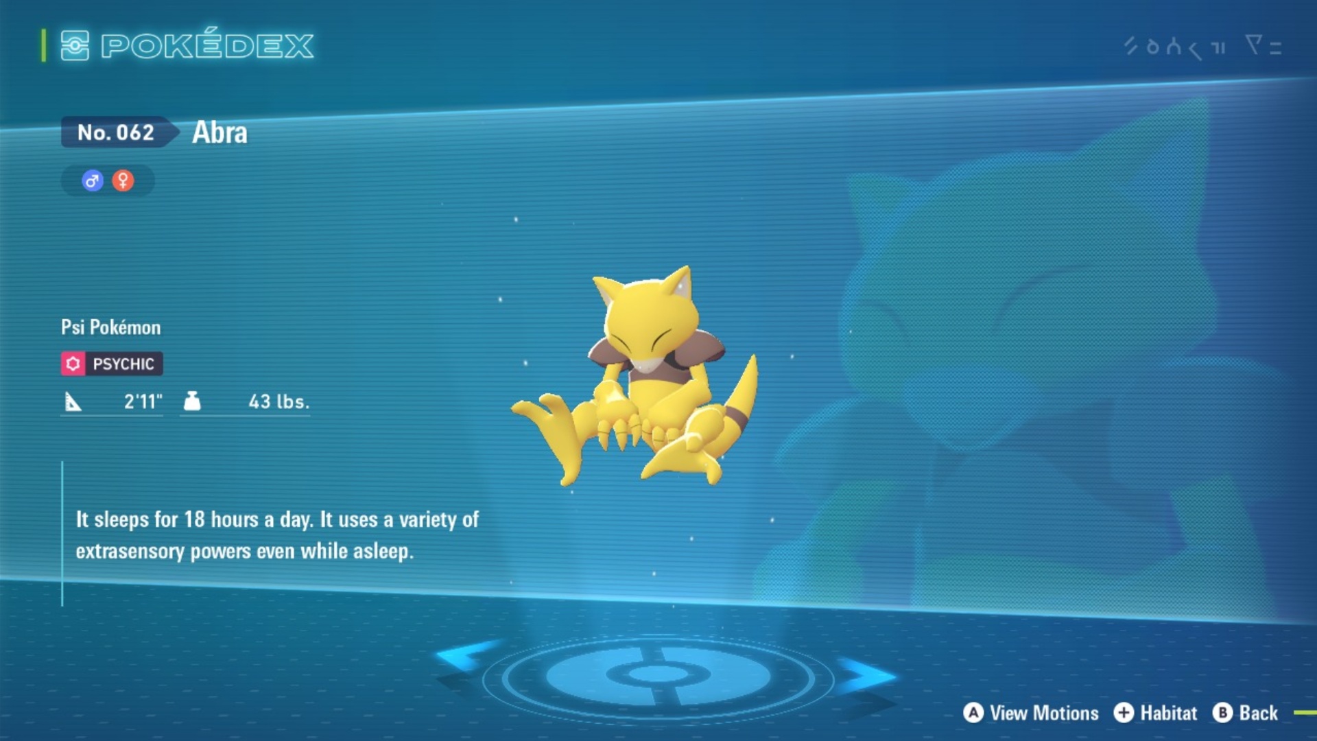 Abra in Pokemon Legends Z-A (Image TPC)