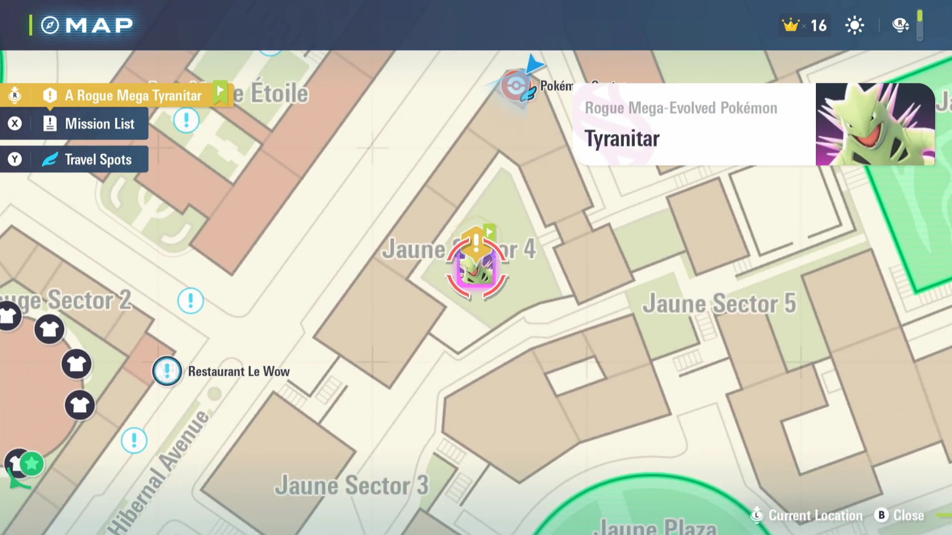 Location of Tyranitar (Image via TPC | @WoW Quests/YouTube)