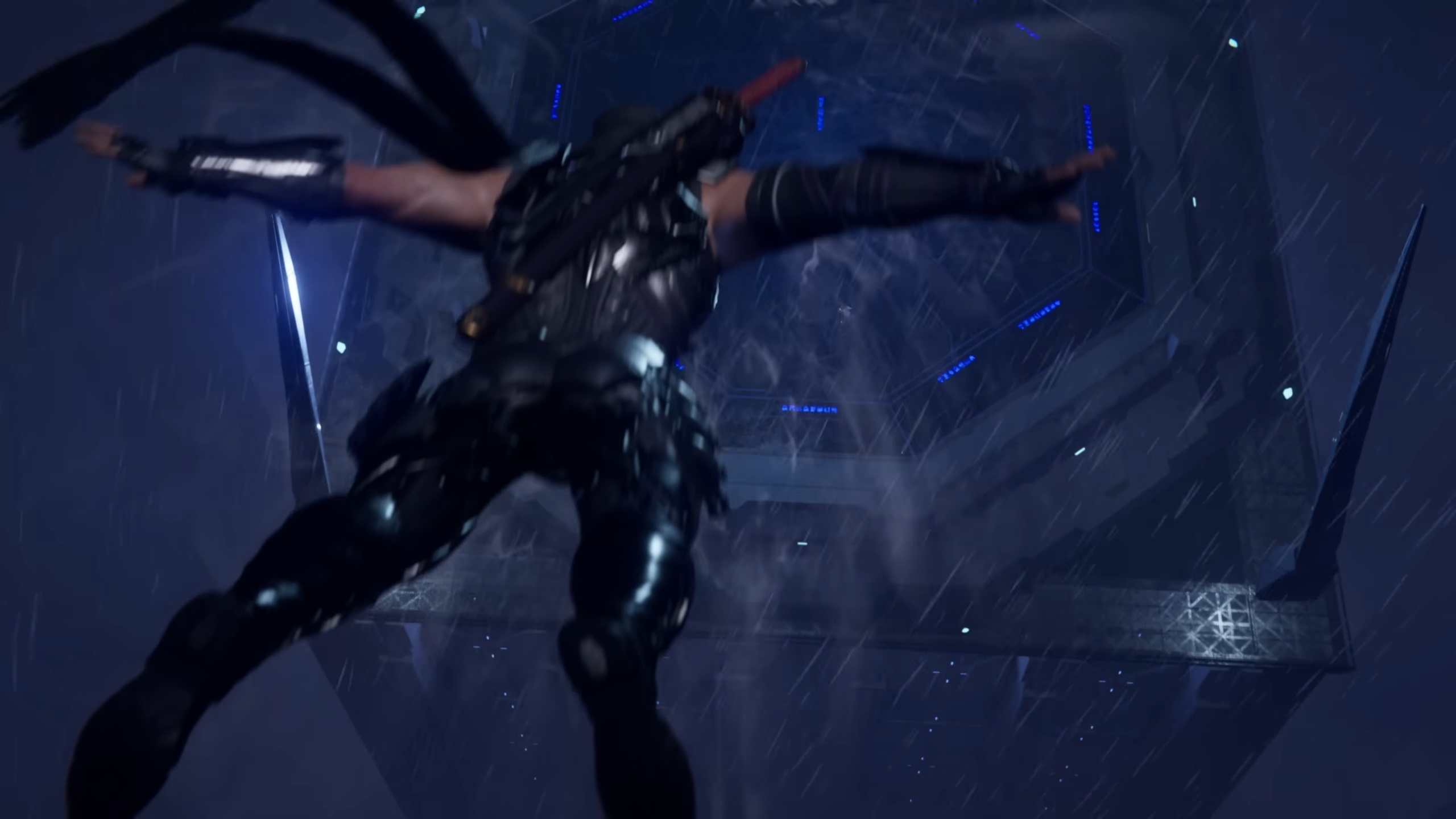 Picture of Ryu jumping from a high-rise building