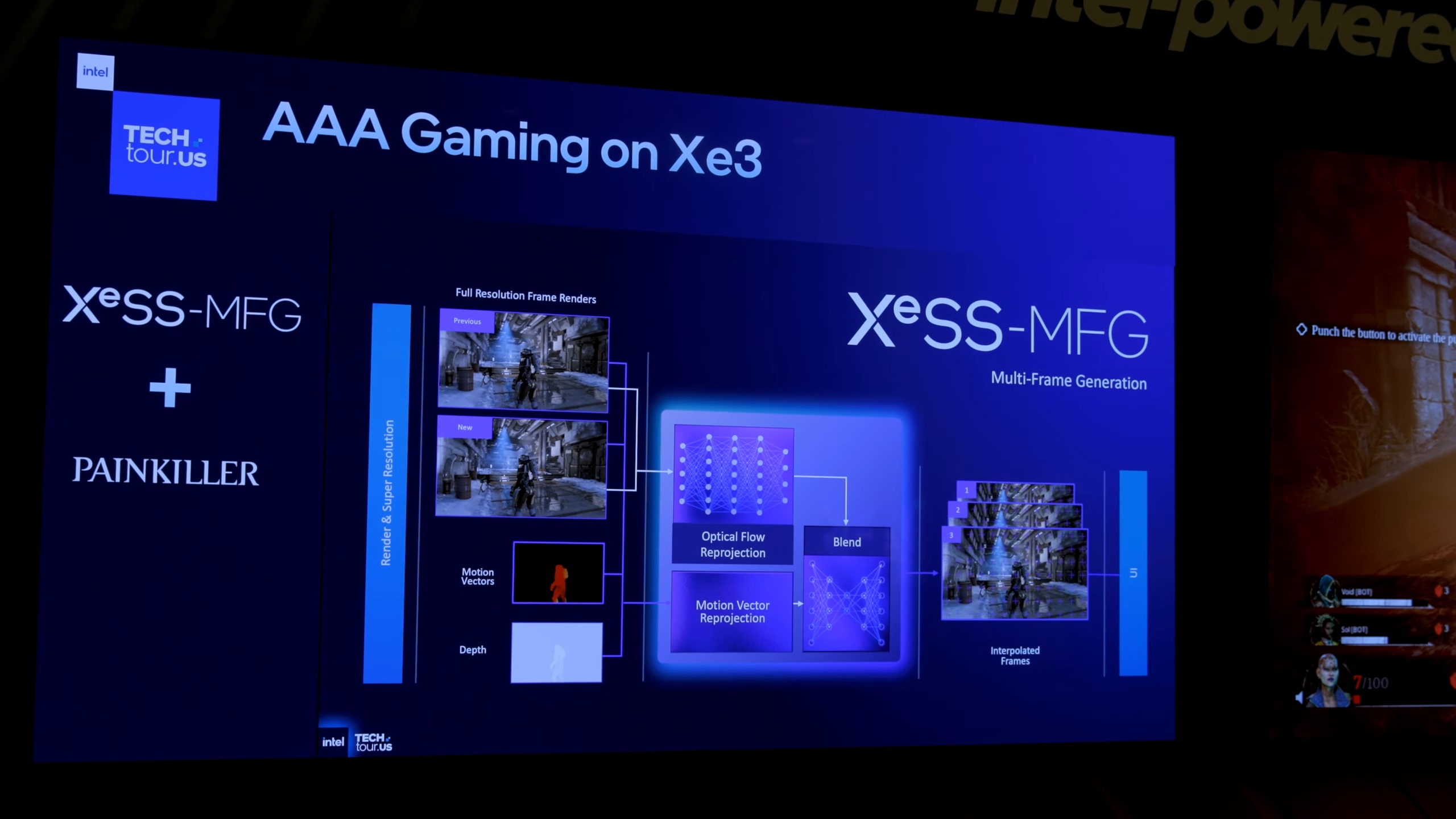 Picture of Intel's XeSS Multi-Frame Generation