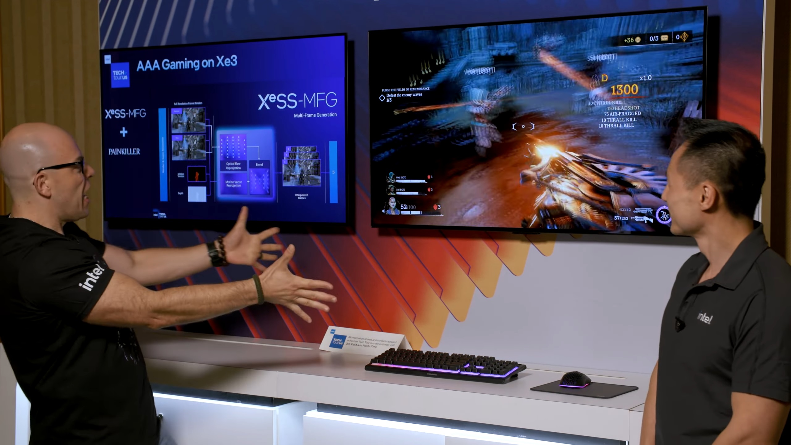 Picture describes that Intel is testing XeSS 3 MFG in the upcoming Painkiller title