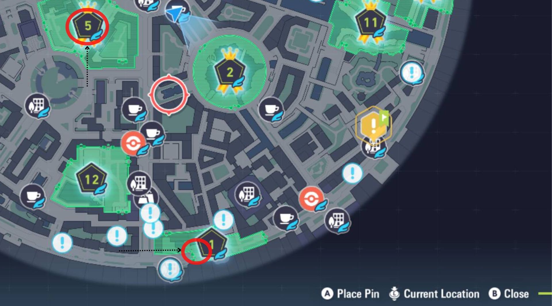 Pidgey location (Image via Deltias Gaming/TPC)