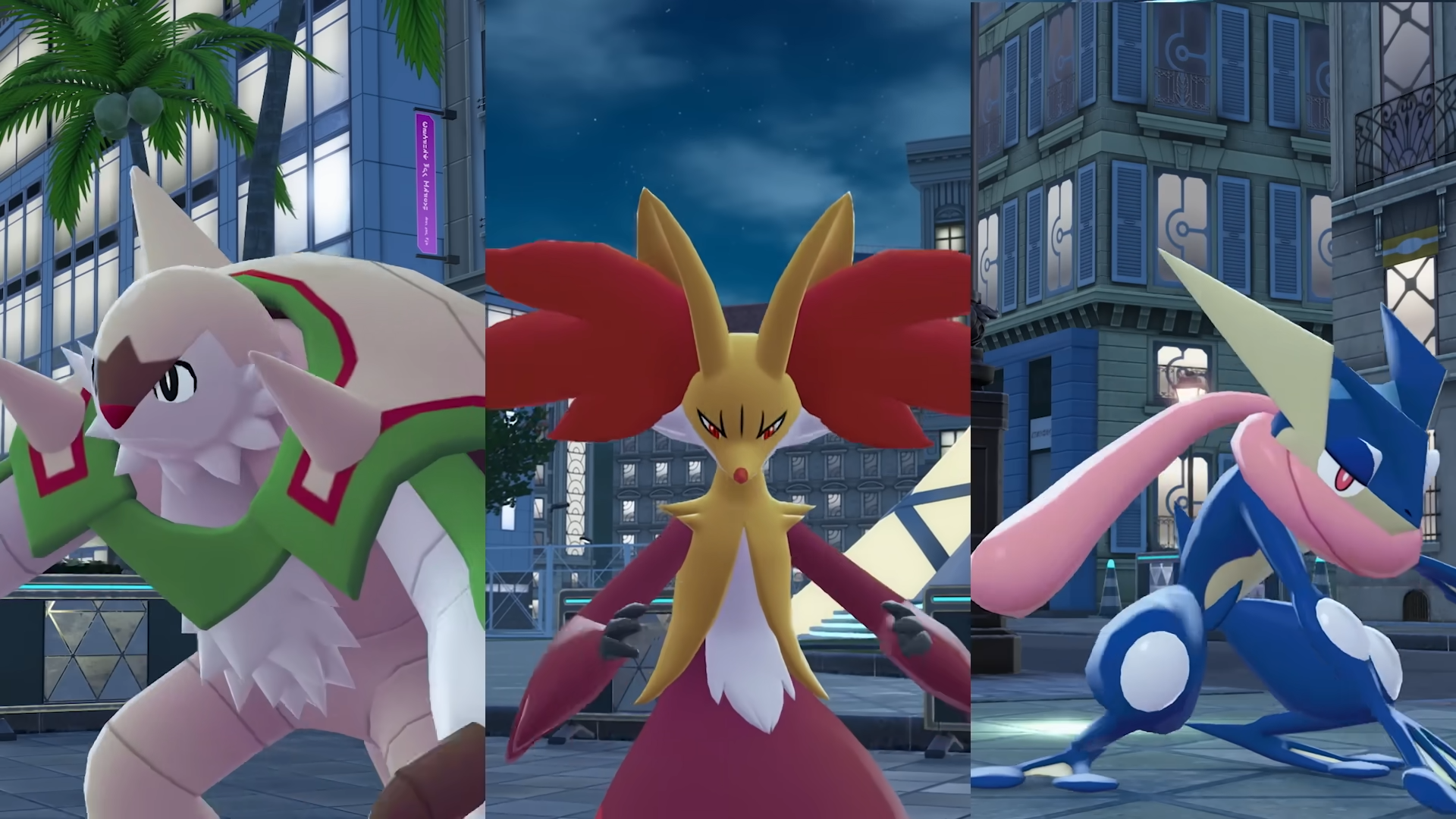 The Kalos starters in Pokemon Legends Z-A (Image via The Pokemon Company)