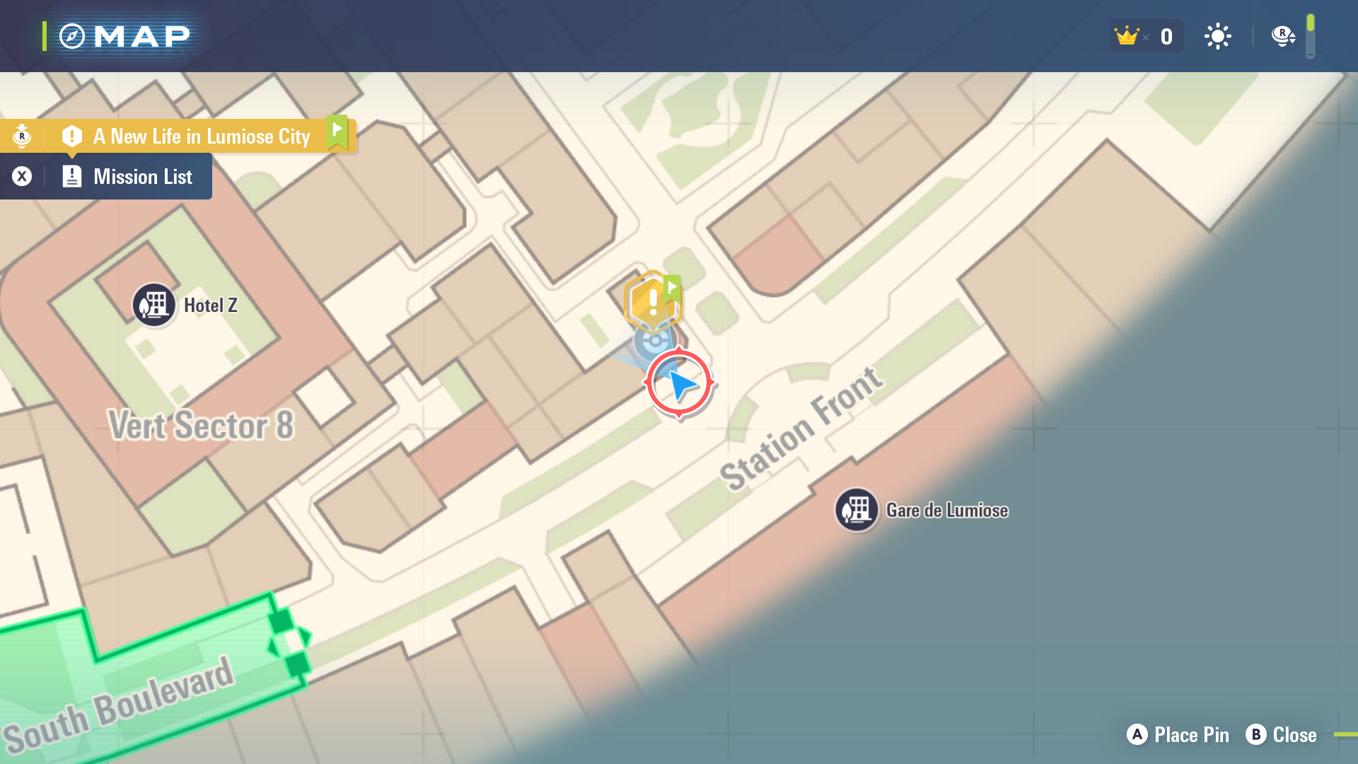 Head to the Pokemon Center to begin your new life in Lumiose City (Image via The Pokemon Company)