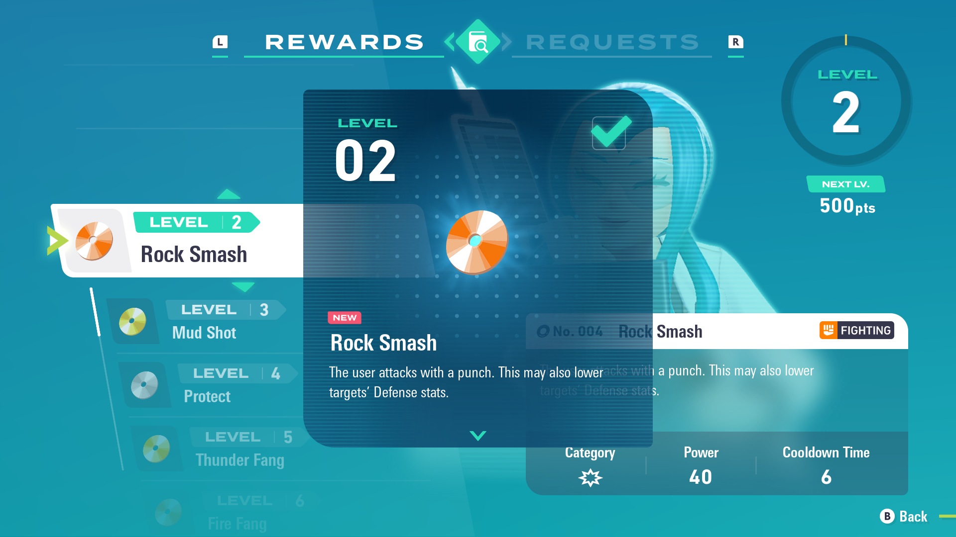Rock Smash is the first TM you get (Image via The Pokemon Company)
