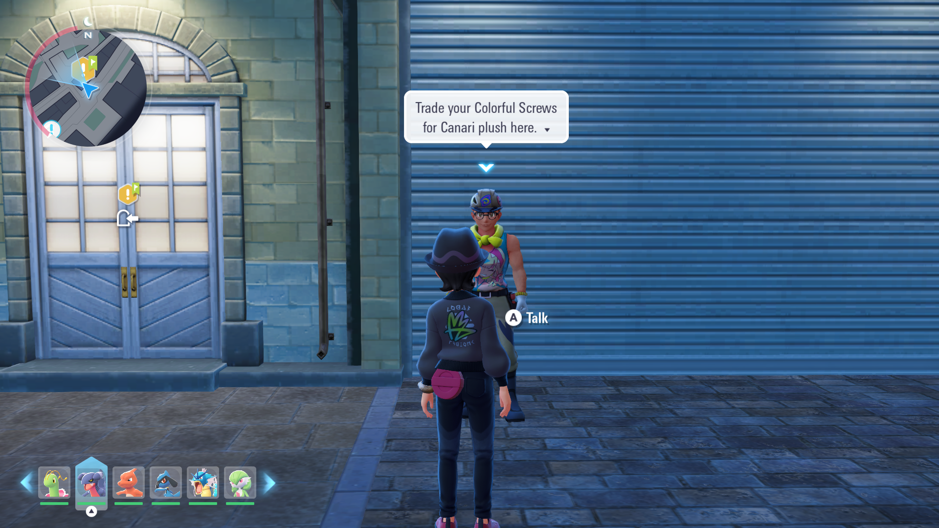 Talk to the worker (Image via The Pokemon Company)