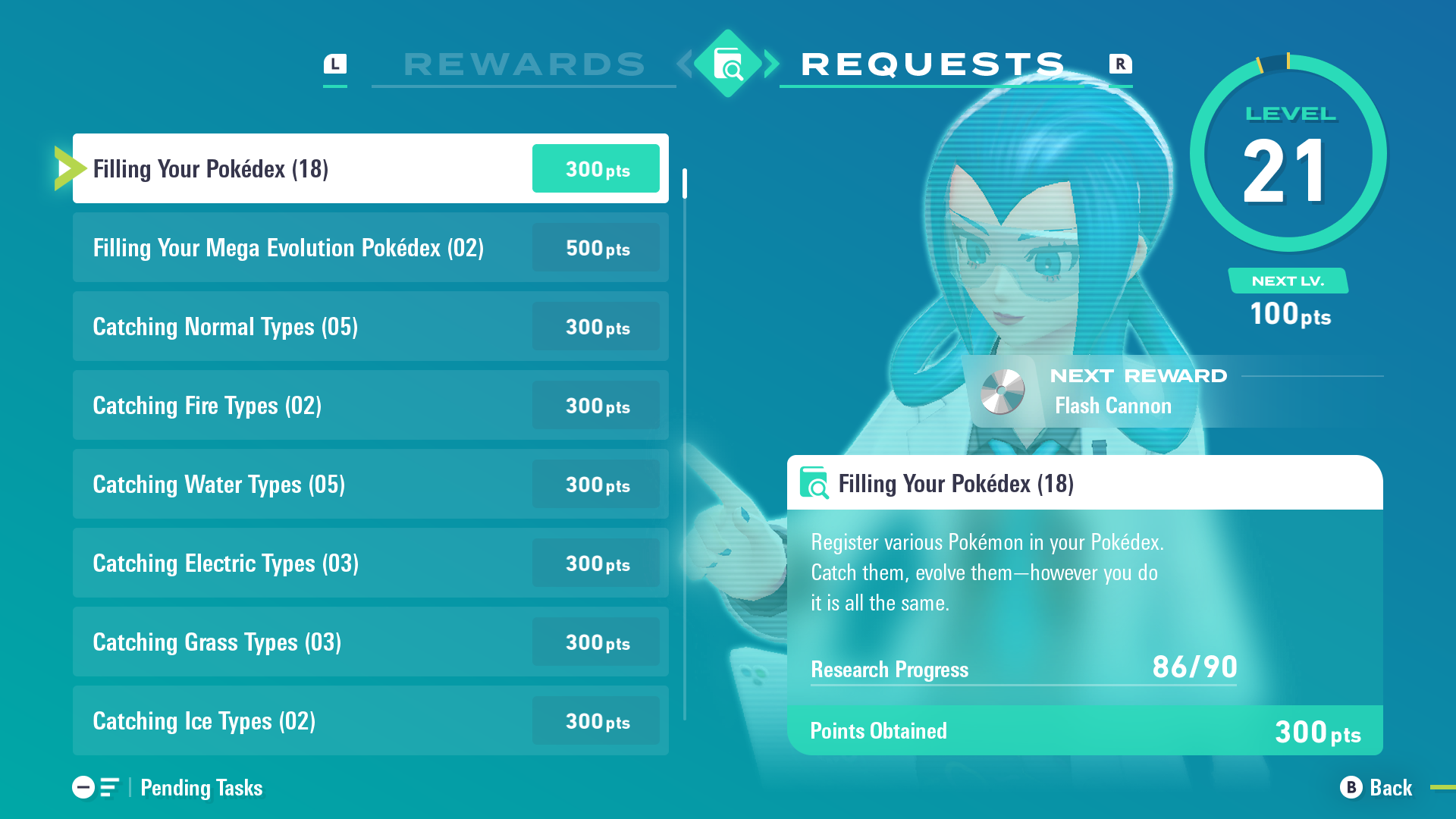 Complete as many of Mable's Research Requests as possible (Image via The Pokemon Company)