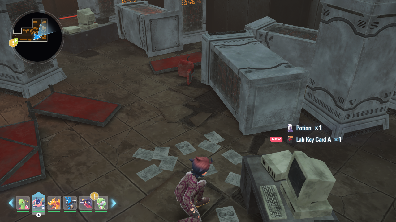 Find the lab keycards (Source: The Pokemon Company)