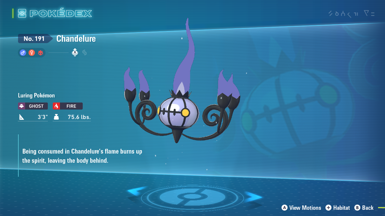 Best moveset and nature for Chandelure in Legends Z-A (Image via The Pokemon Company)