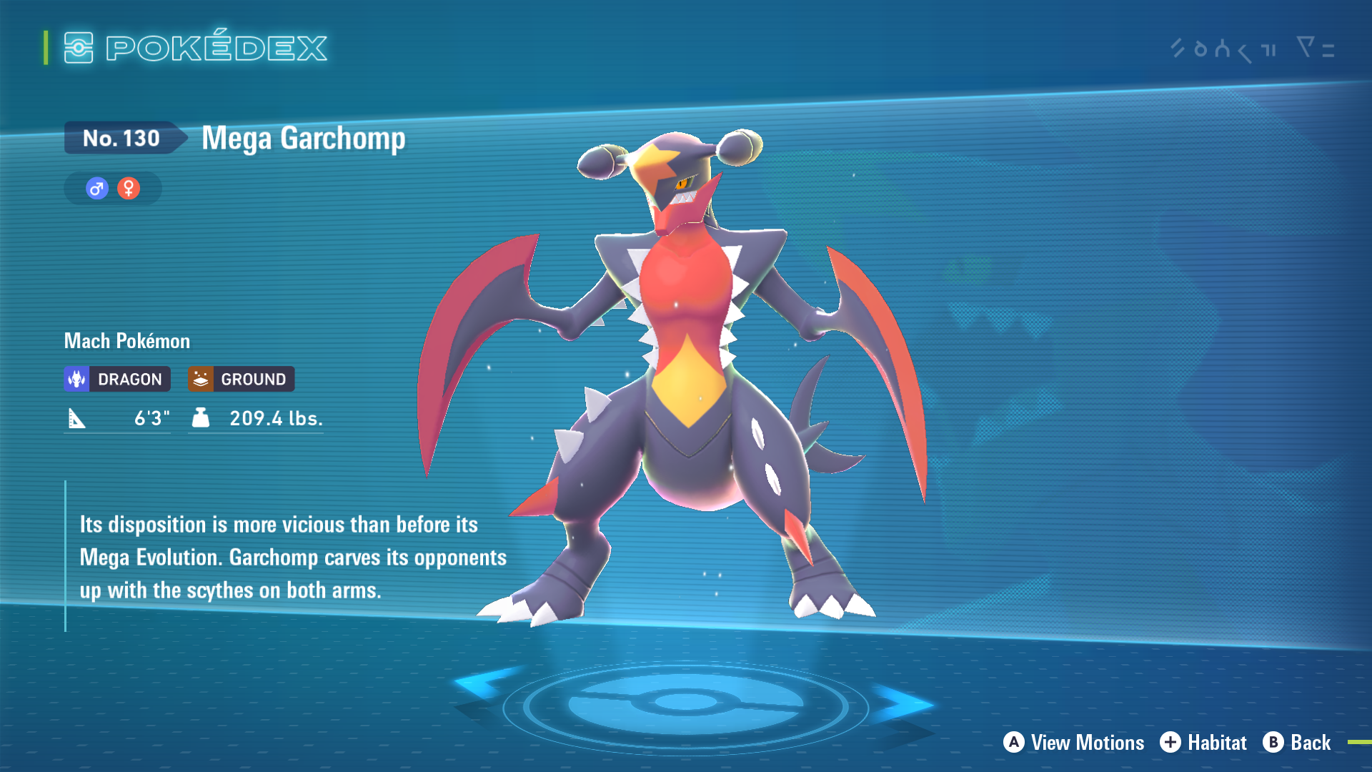 Mega Garchomp (Image via The Pokemon Company)