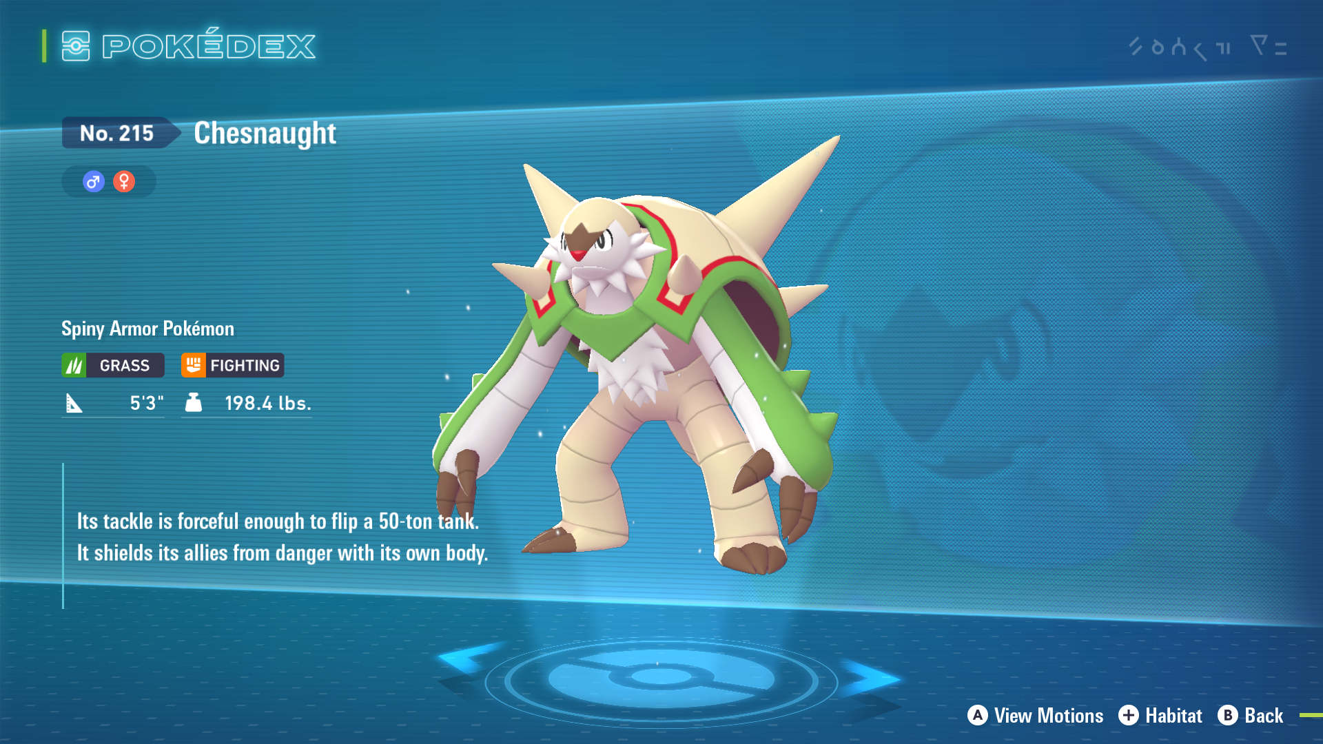 Best moveset and nature for Chesnaught in Legends Z-A (Image via The Pokemon Company)