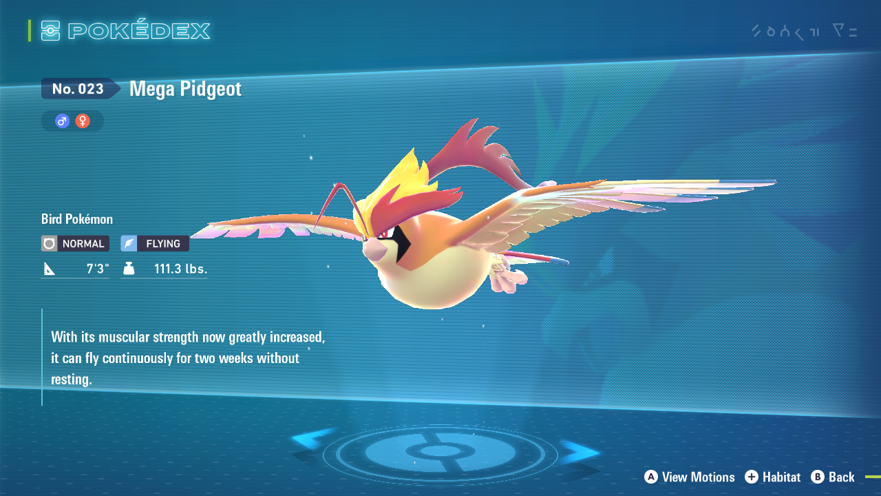 Mega Pidgeot (Image via The Pokemon Company)
