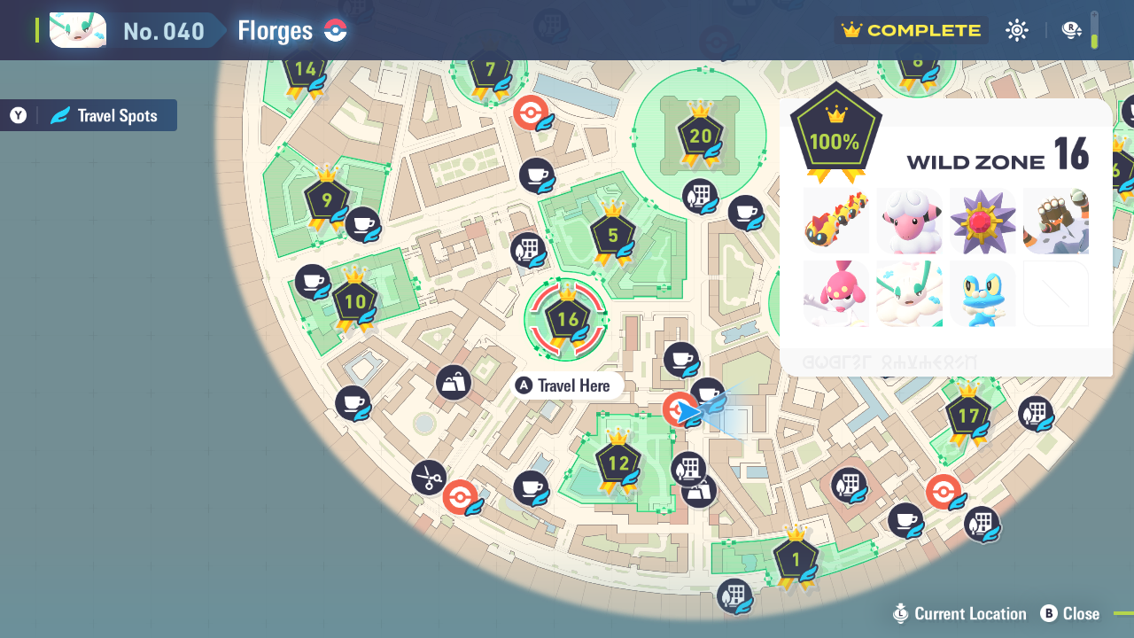 Florges can be caught in Wild Zone 16 (Image via The Pokemon Company)