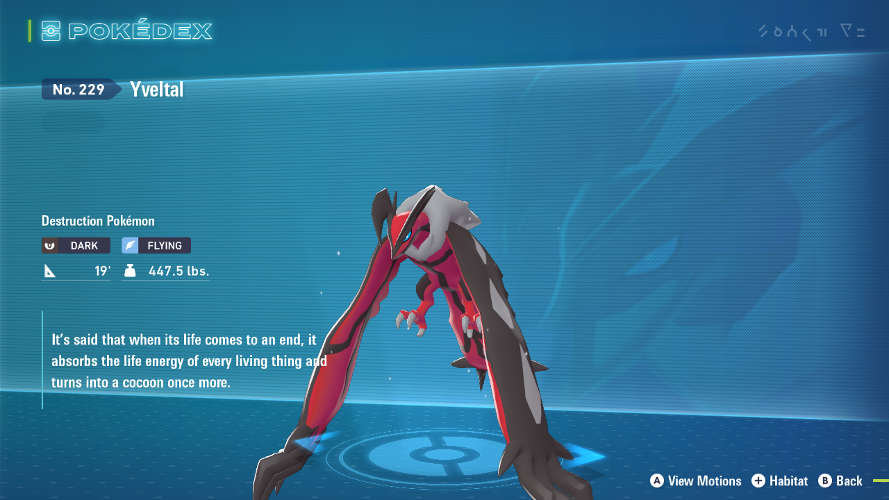 Best Yveltal moveset and nature in Legends Z-A (Image via The Pokemon Company)