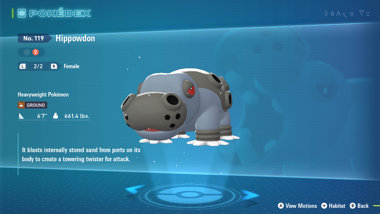 Best moveset and nature for Hippowdon in Legends Z-A (Image via The Pokemon Company)