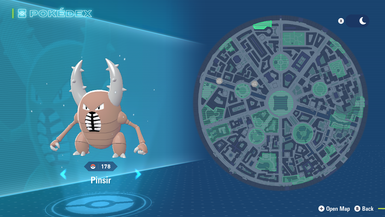 Pinsir location (Image via The Pokemon Company)