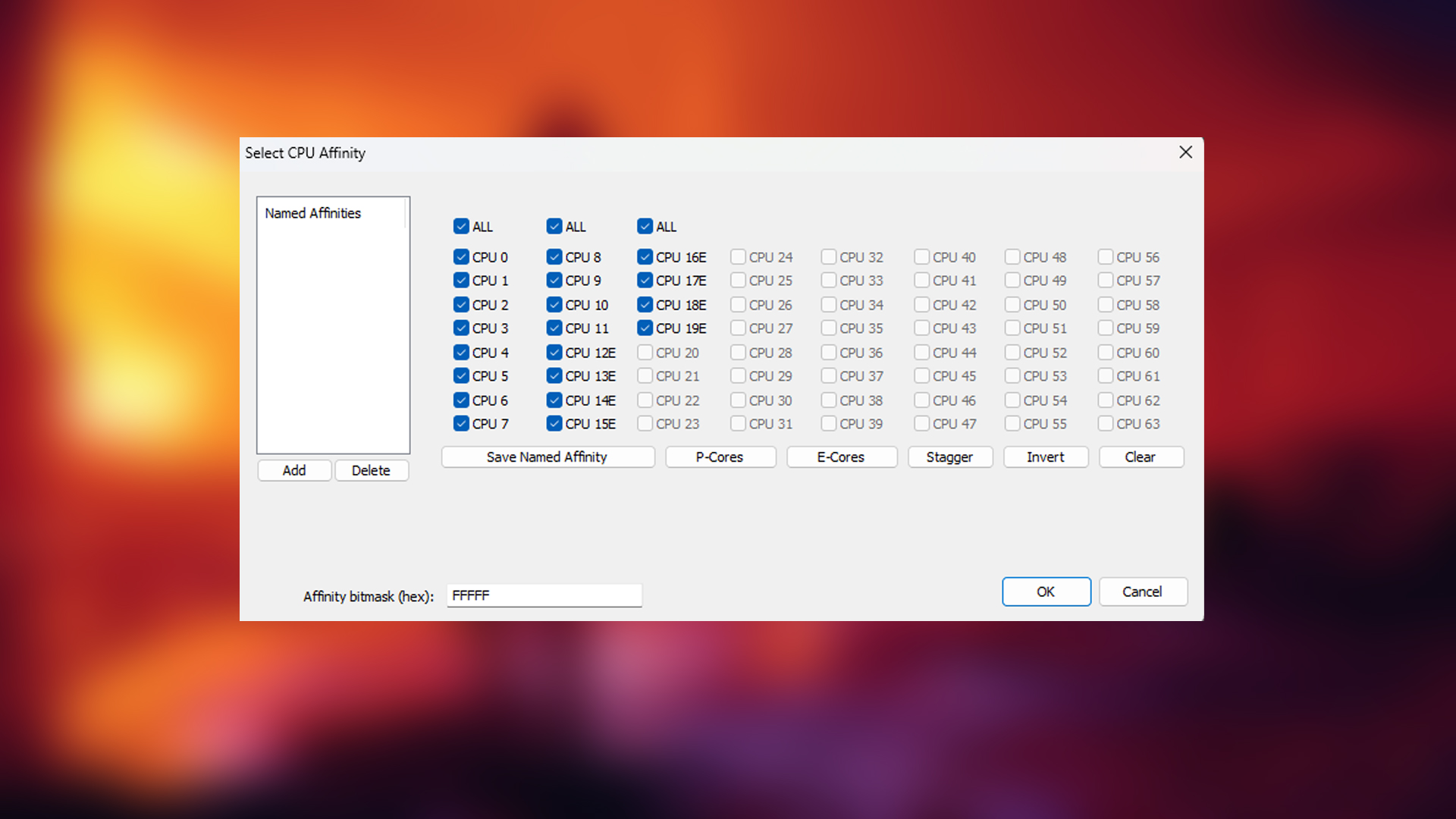 Process Lasso Affinity Pop-up