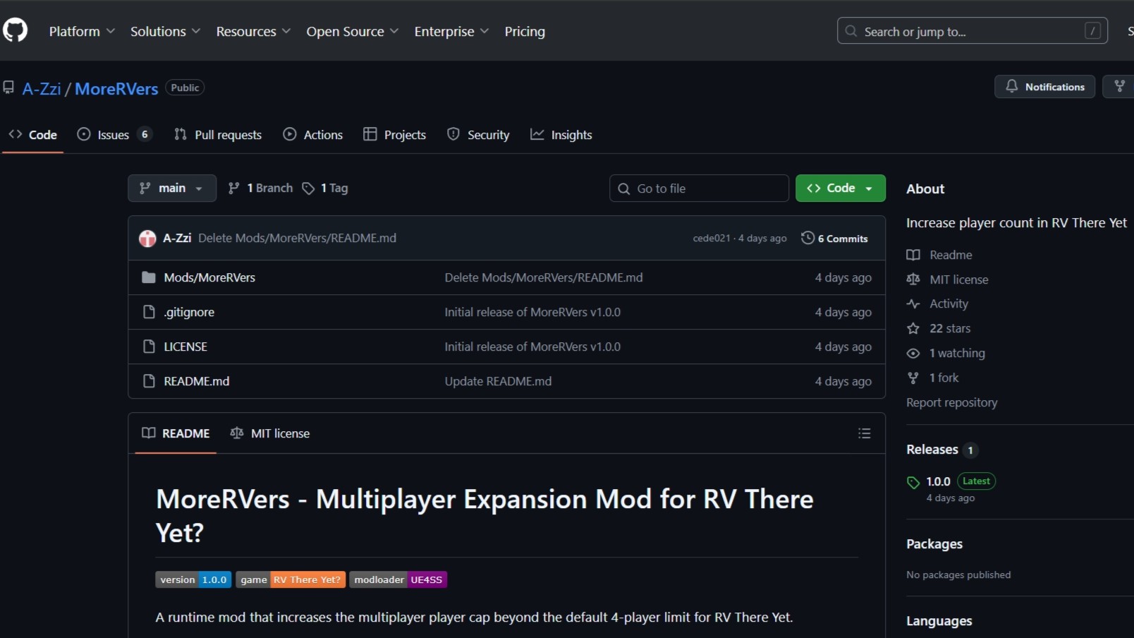 MoreRVers mod page players