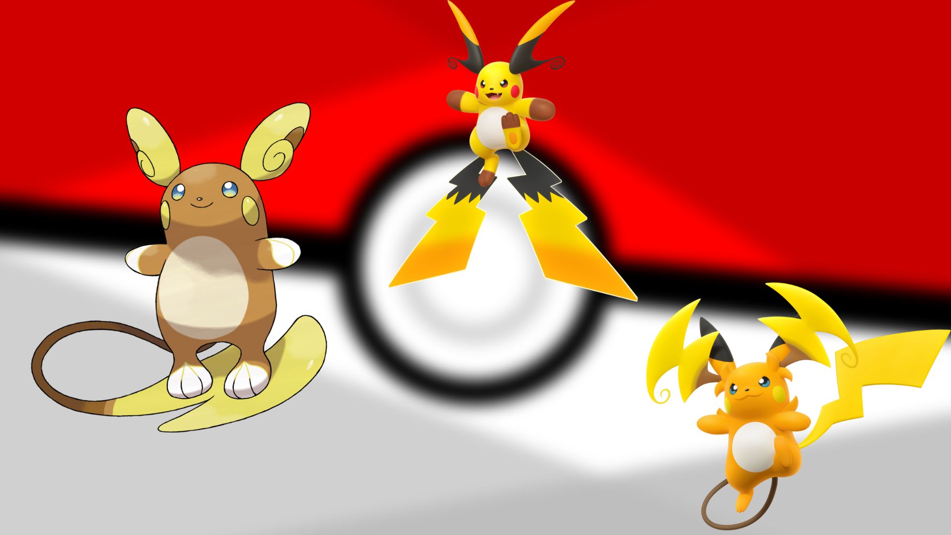 Raichu's alternate forms (Image via TPC)