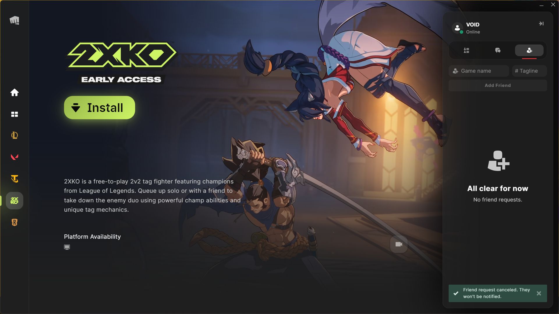 Use the Riot Client to directly add your friends (Image via Riot Games)