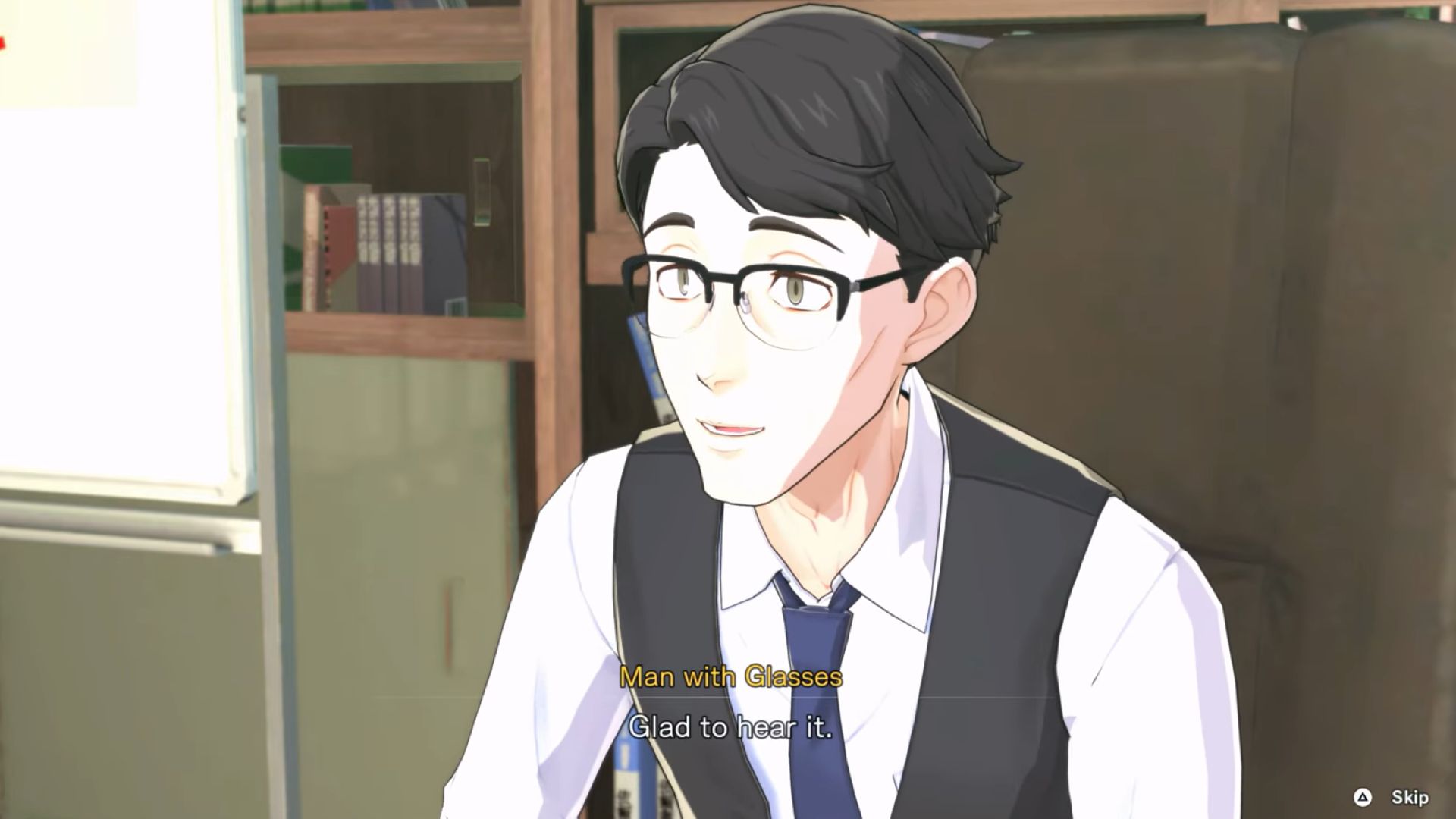 The man with Glasses is Kosuke Misono, in Digimon Story Time Stranger (Image via Bandai Namco)