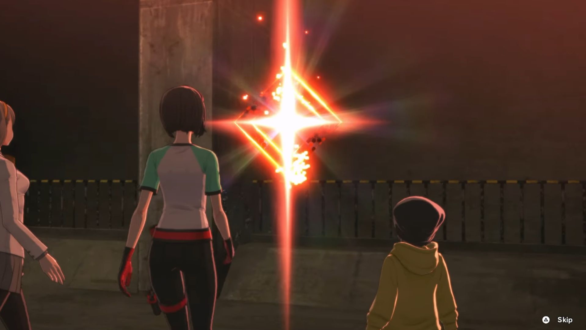 Interact with the glowing red spark to enter the dungeon (Image via Bandai Namco)