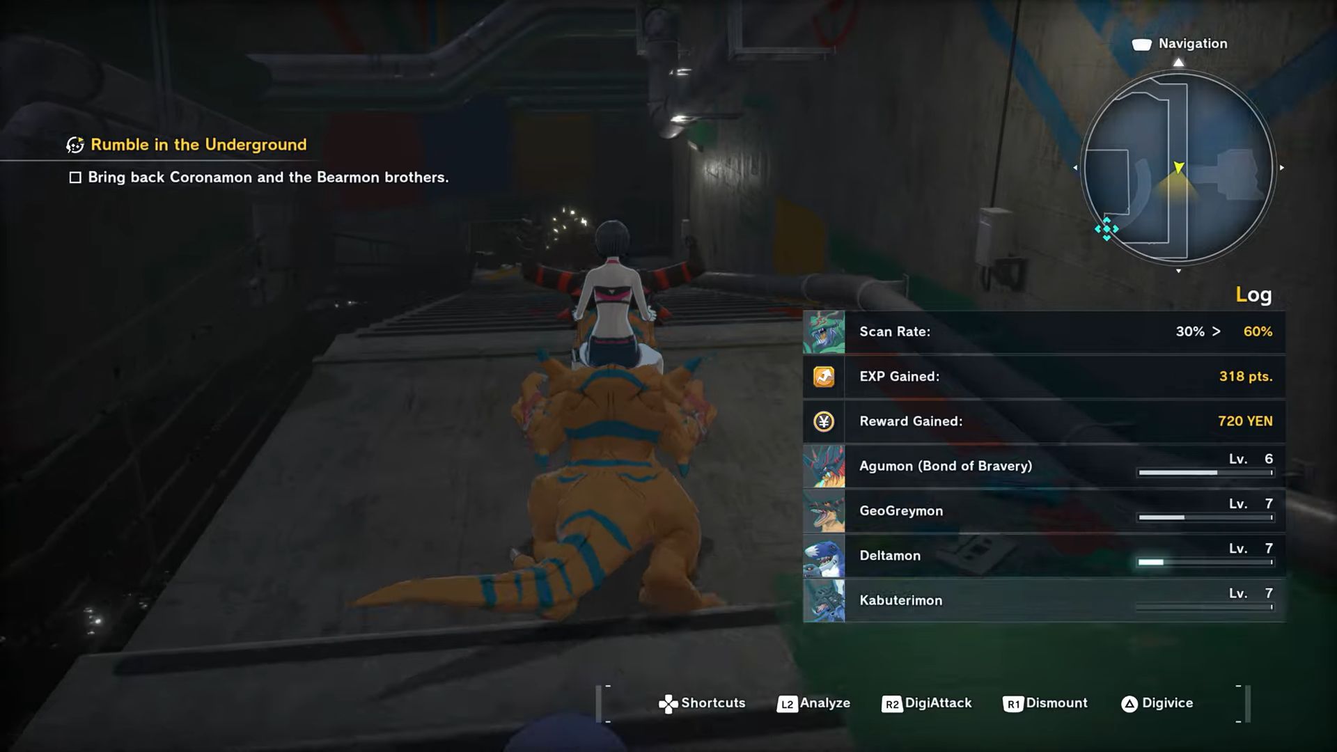 Go to the lowest level to find the Bearmon brothers (Image via Bandai Namco Entertainment)