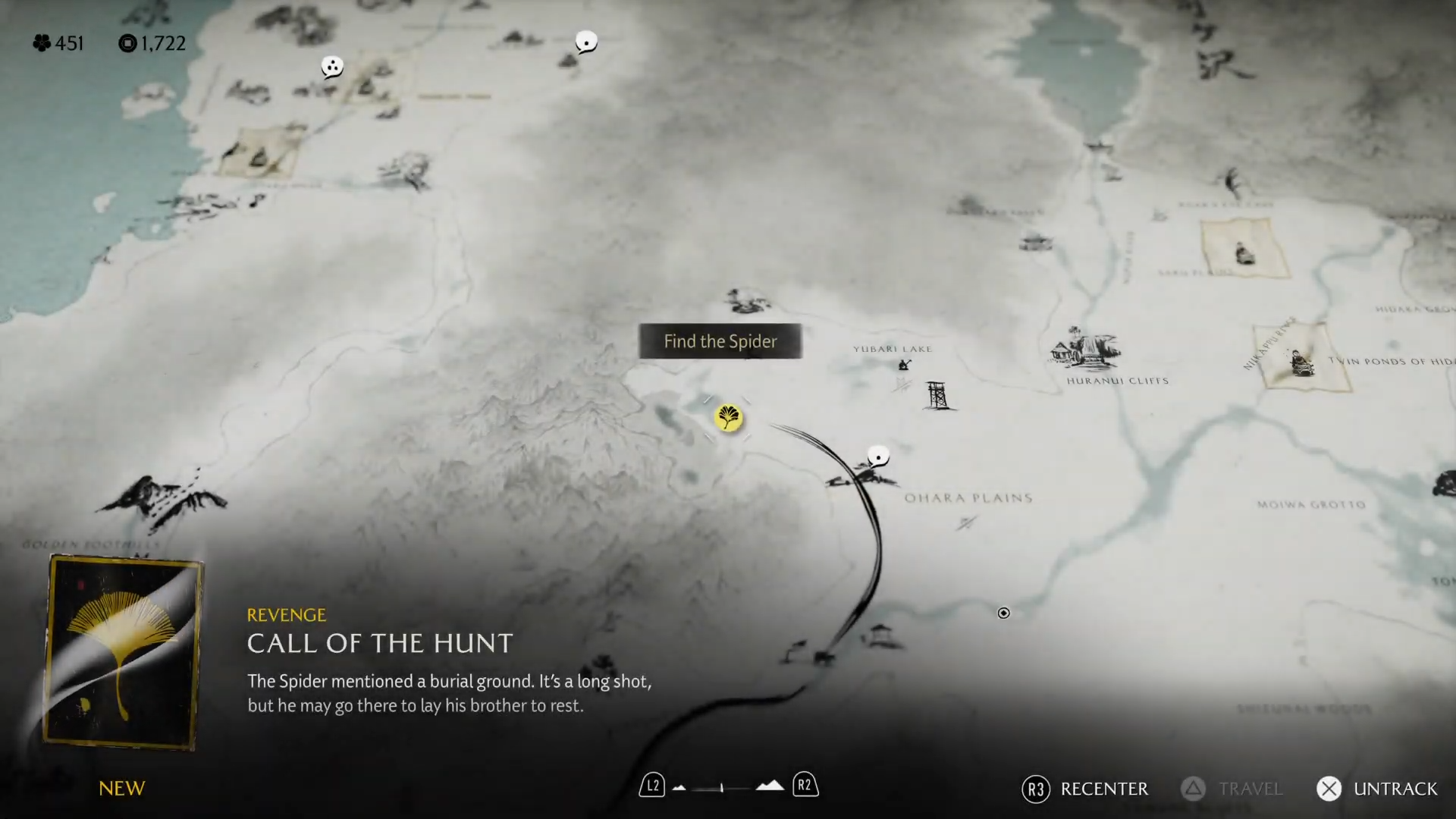Call of the Hunt walkthrough for Ghost of Yotei (Source: Deltia's Gaming | Sucker Punch)