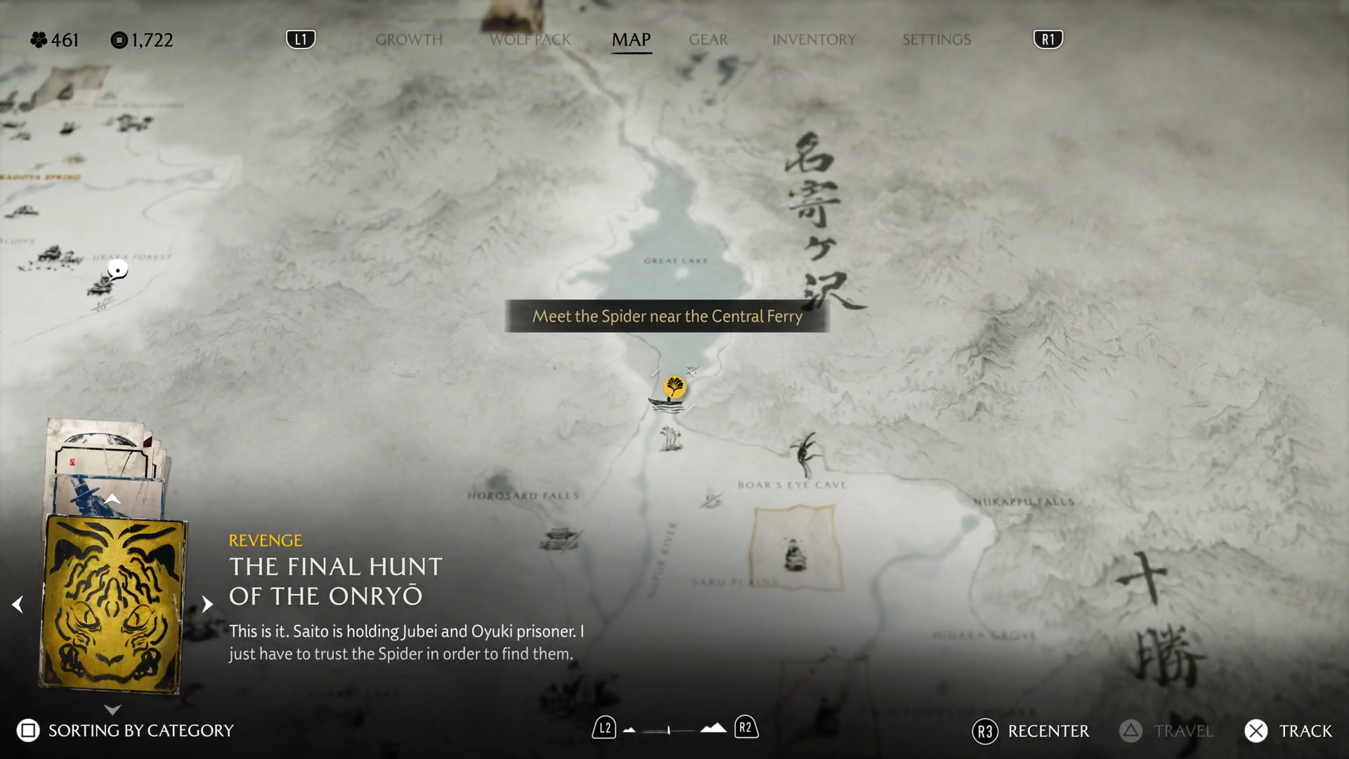 The Final Hunt of the Onryo Starting Location (Source: Deltia's Gaming | Sucker Punch)