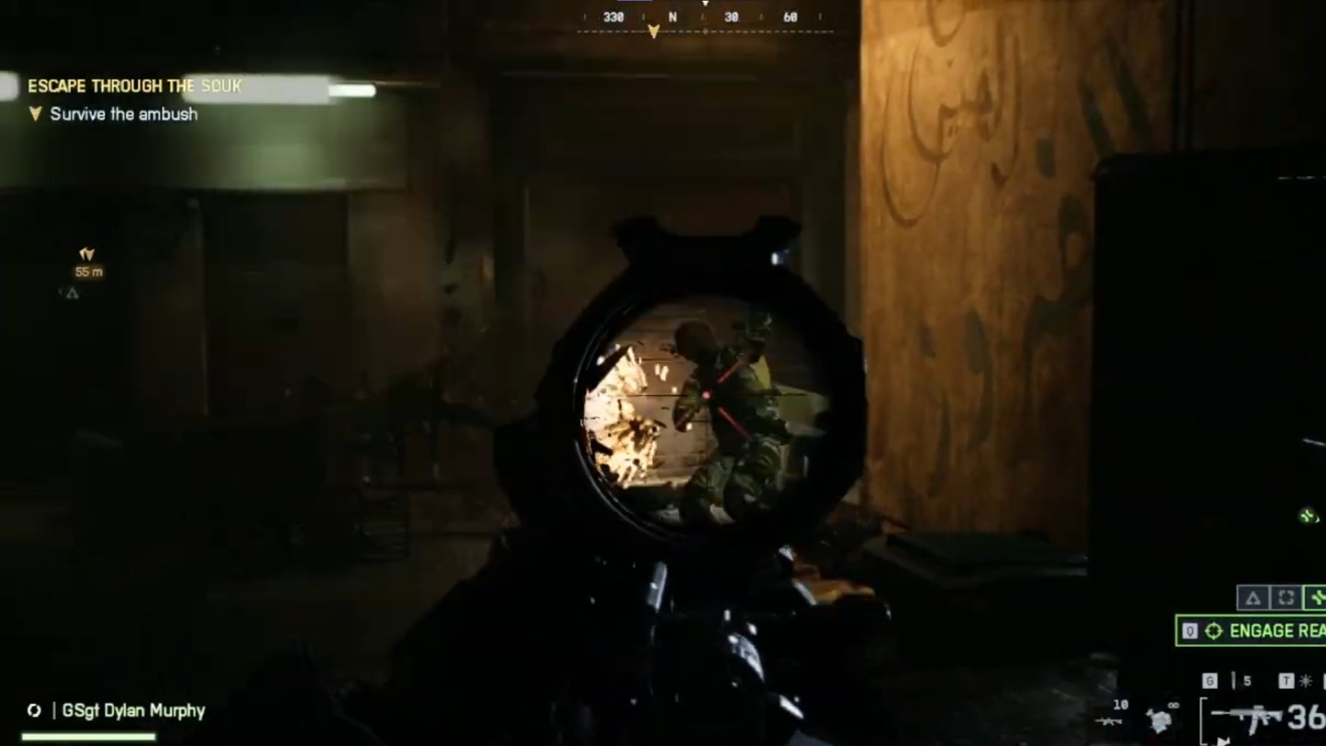 Survive the ambush and head to the plaza (Source: Electronic Arts)
