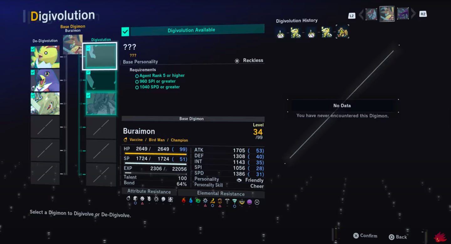 Digivolution requirements for Butenmon (Image via Bandai Namco Entertainment | Shadow Shak/YouTube)