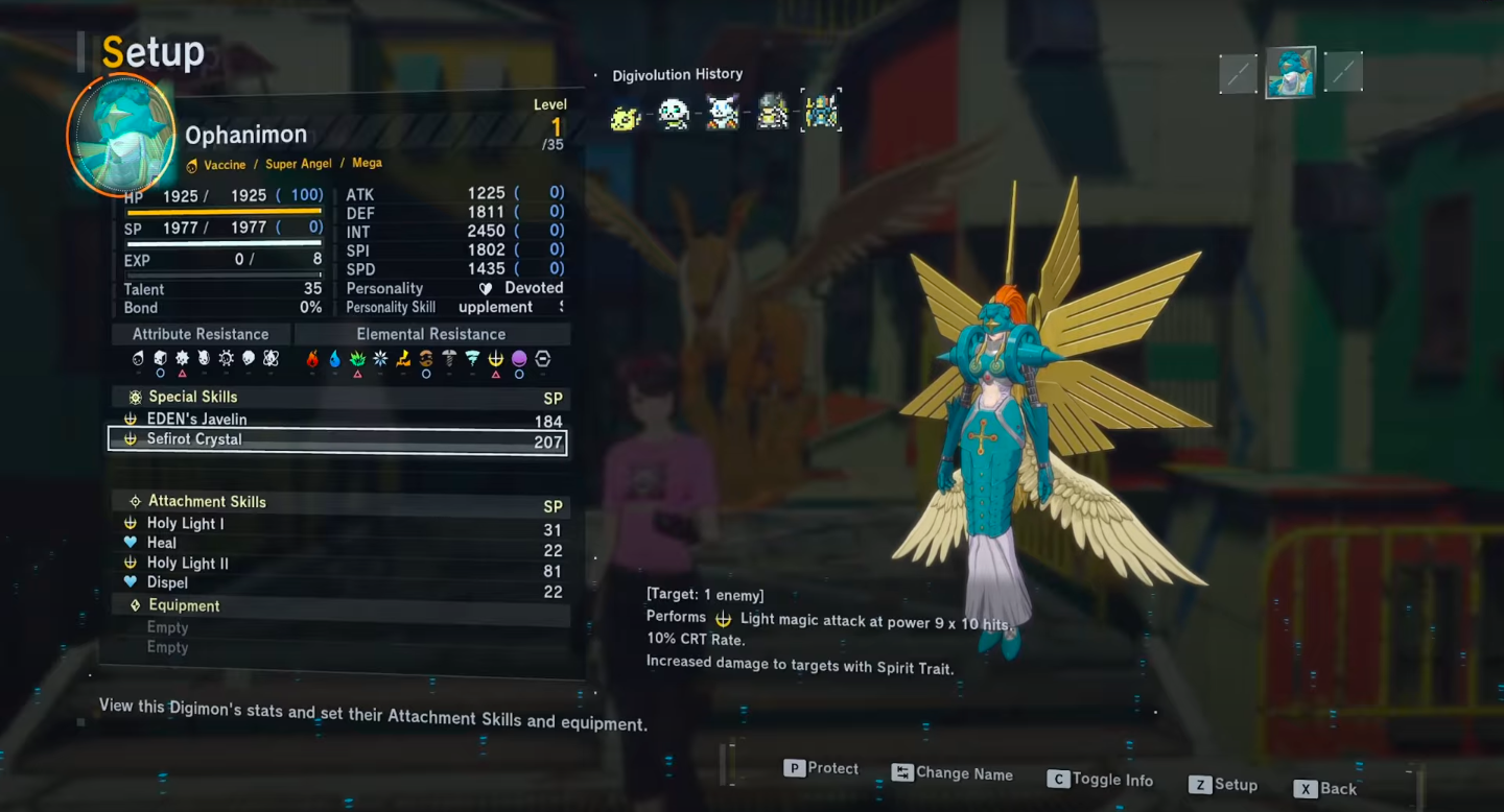 Additional Details about Ophanimon (Image via Bandai Namco Entertainment)