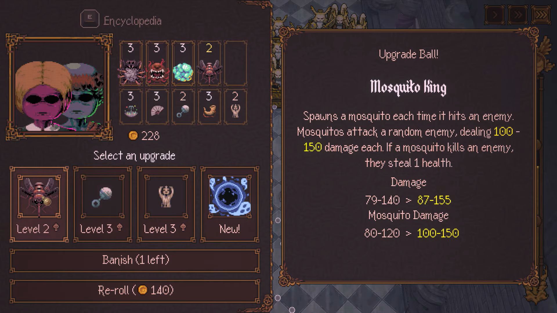 Mosquito King is required for Nosferatu in BALL x PIT (Image via Devolver Digital)